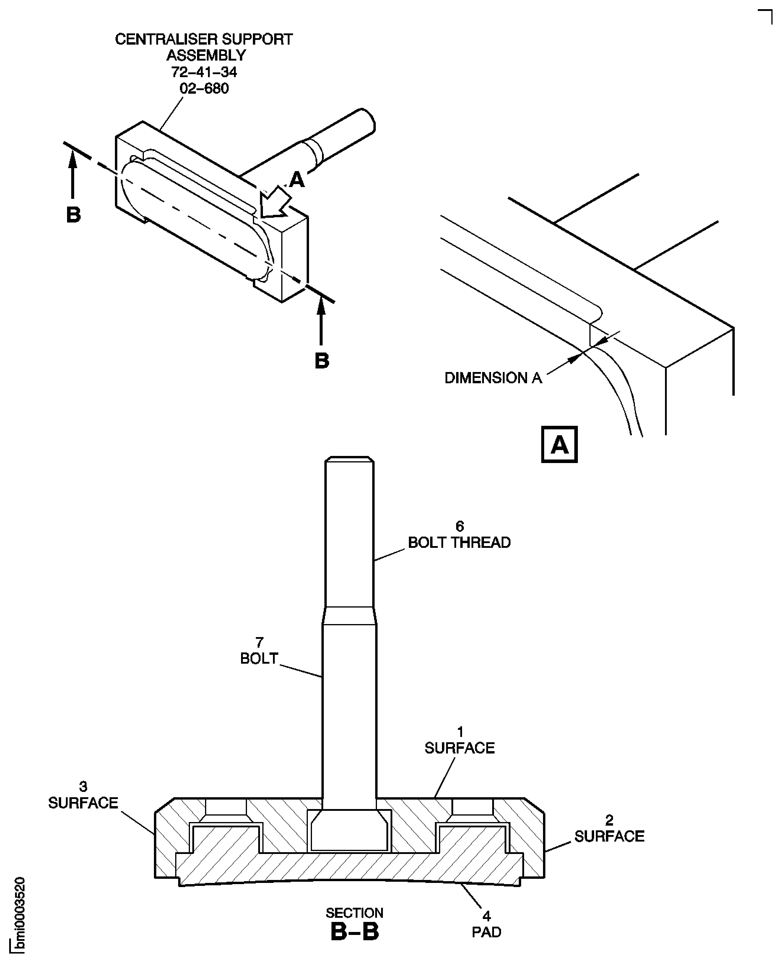 VIGV Centaliser Support Assembly - Inspection Locations
