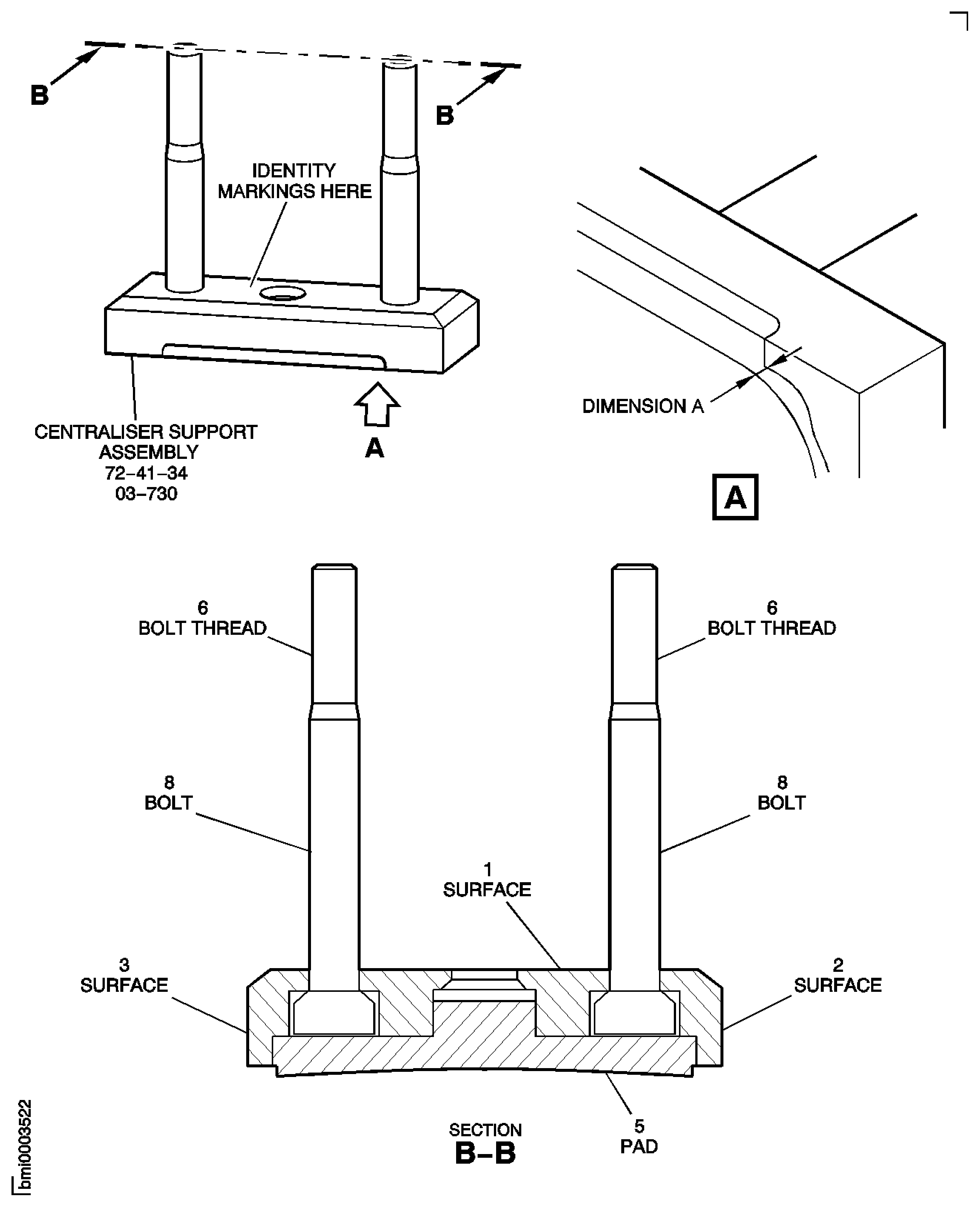 Stage 3 Centaliser Support Assembly - Inspection Locations