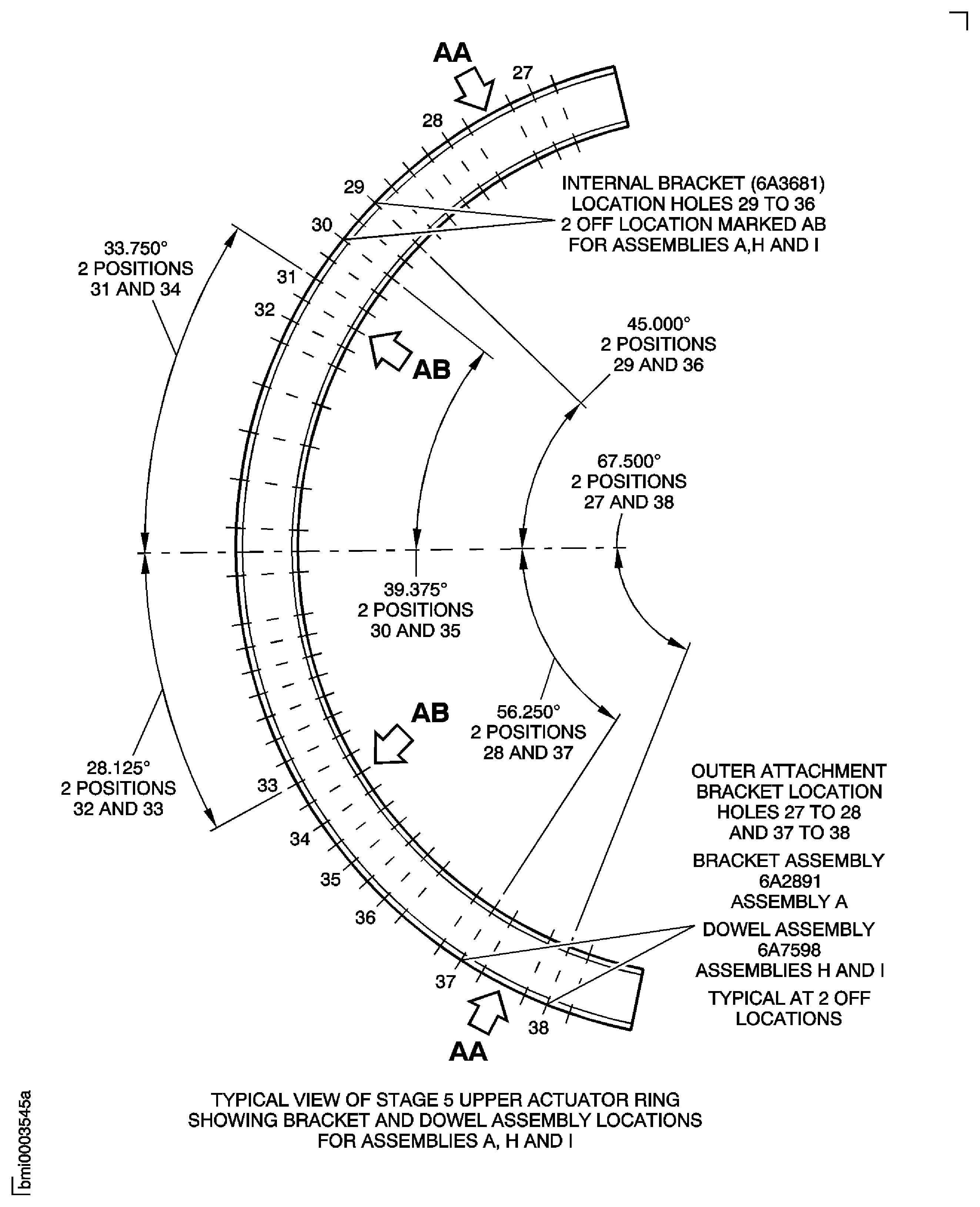 Repair Details and Dimensions - Assembly A, Assembly H and Assembly I