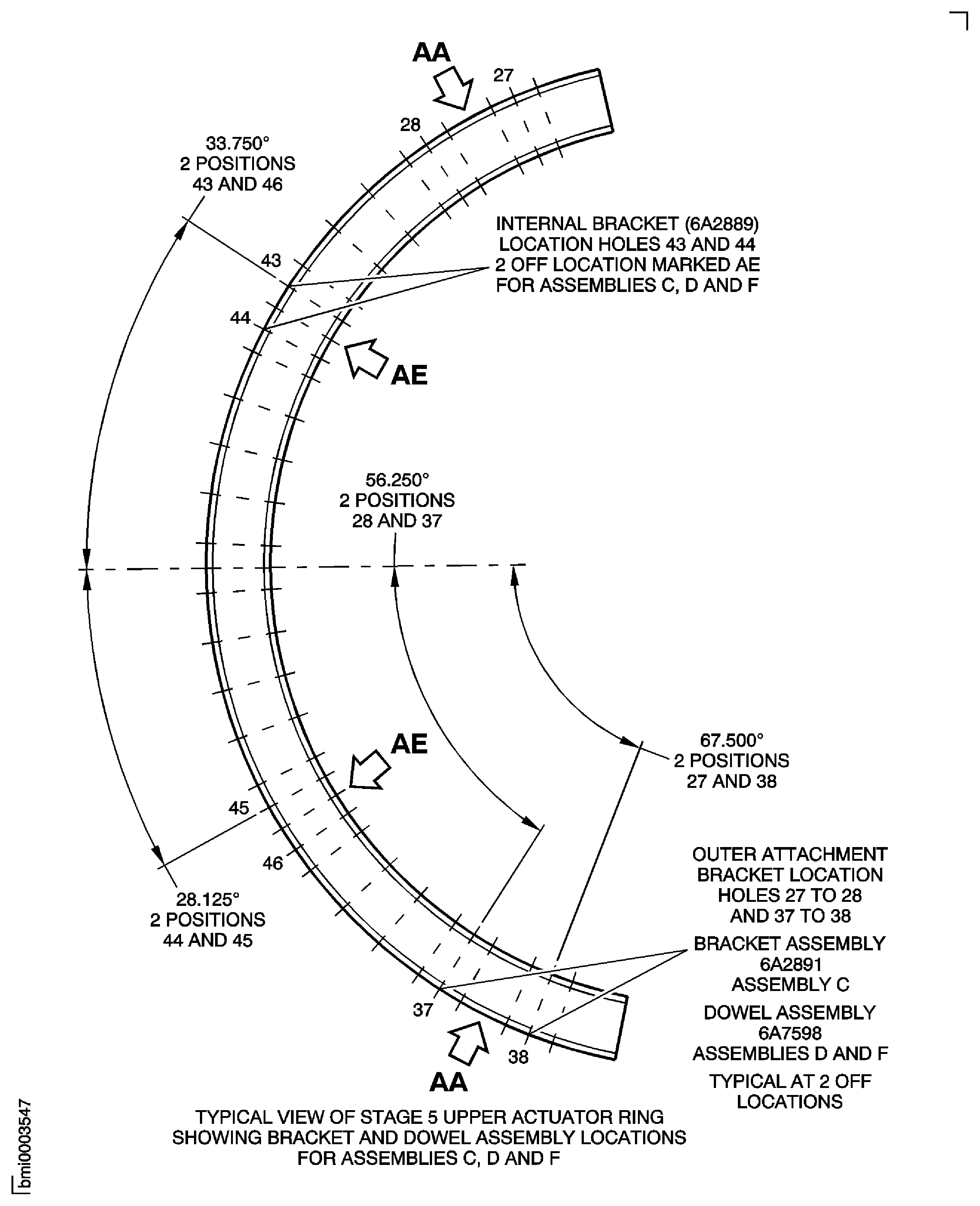 Repair Details and Dimensions - Assembly C, Assembly D and Assembly F