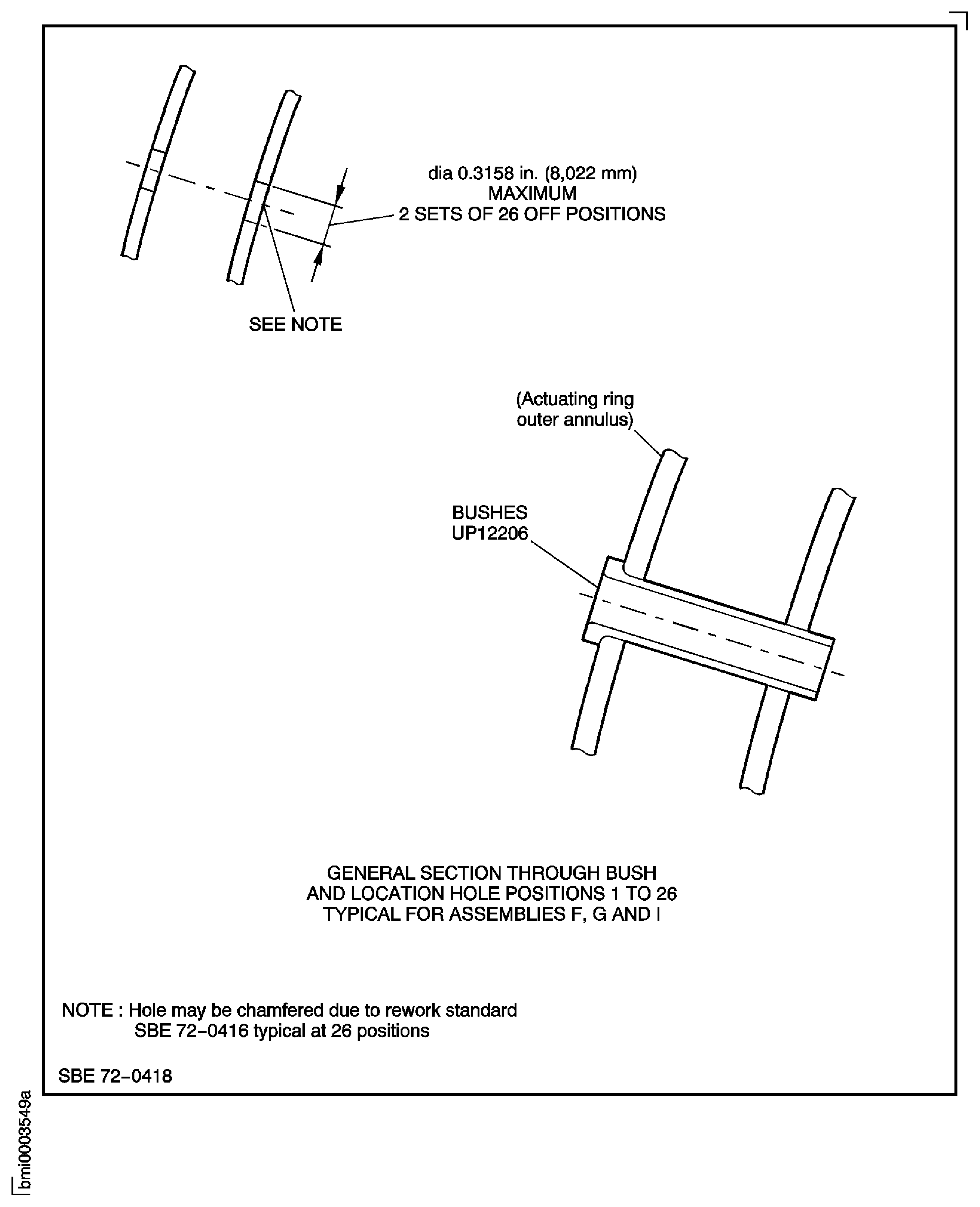 SBE 72-0418: Repair Details and Dimensions Assembly F, Assembly G and Assembly I