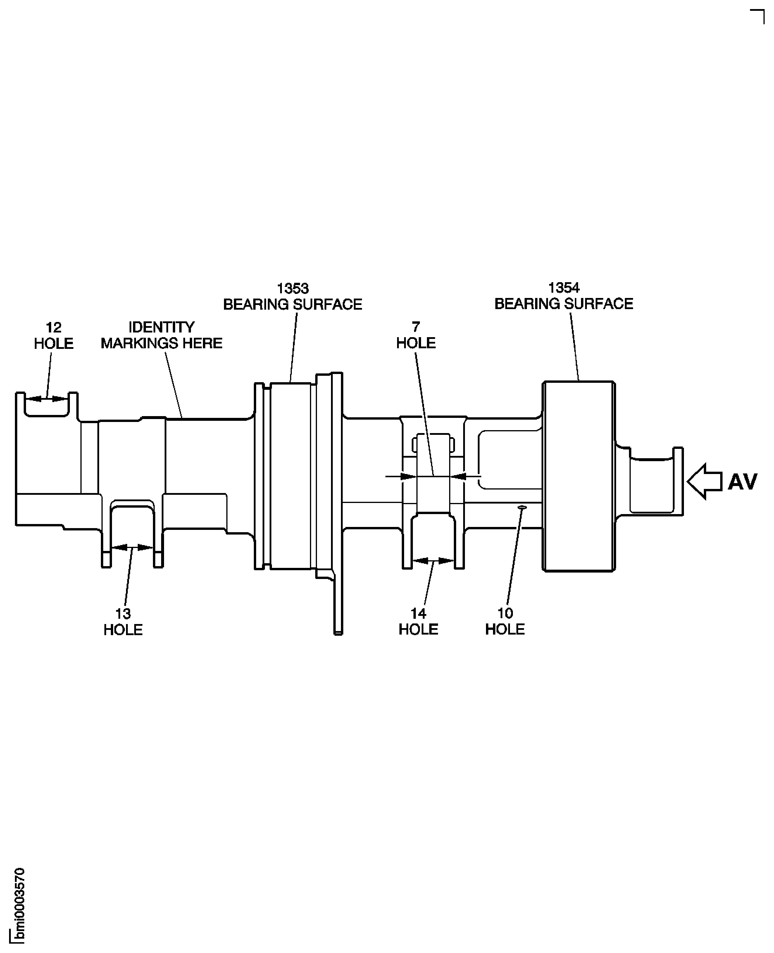 SBE 72-0564: Vane Actuating Crank Shaft - Inspection Locations
