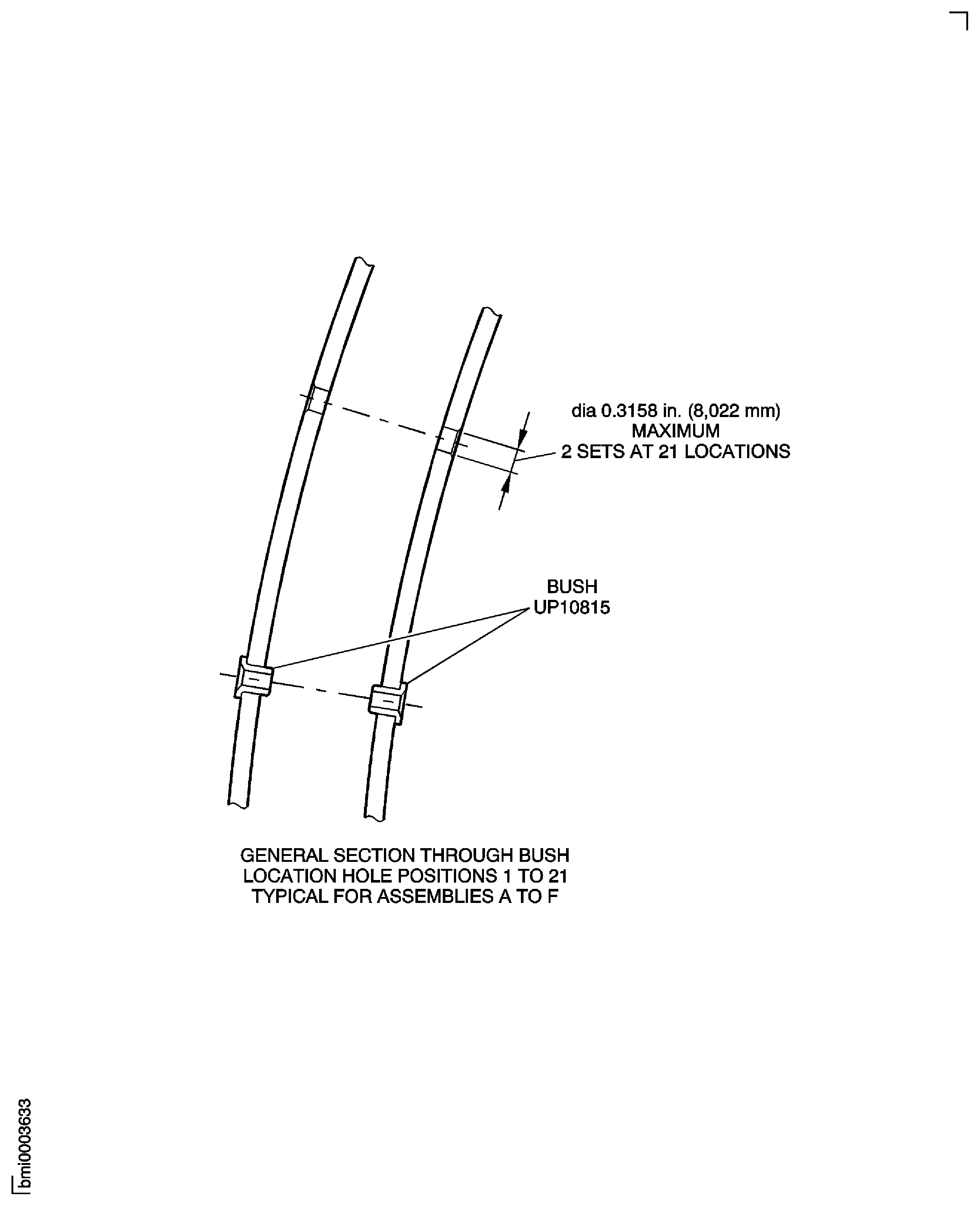 Pre SBE 72-0418: Repair Details and Dimensions - Assembly A to Assembly F