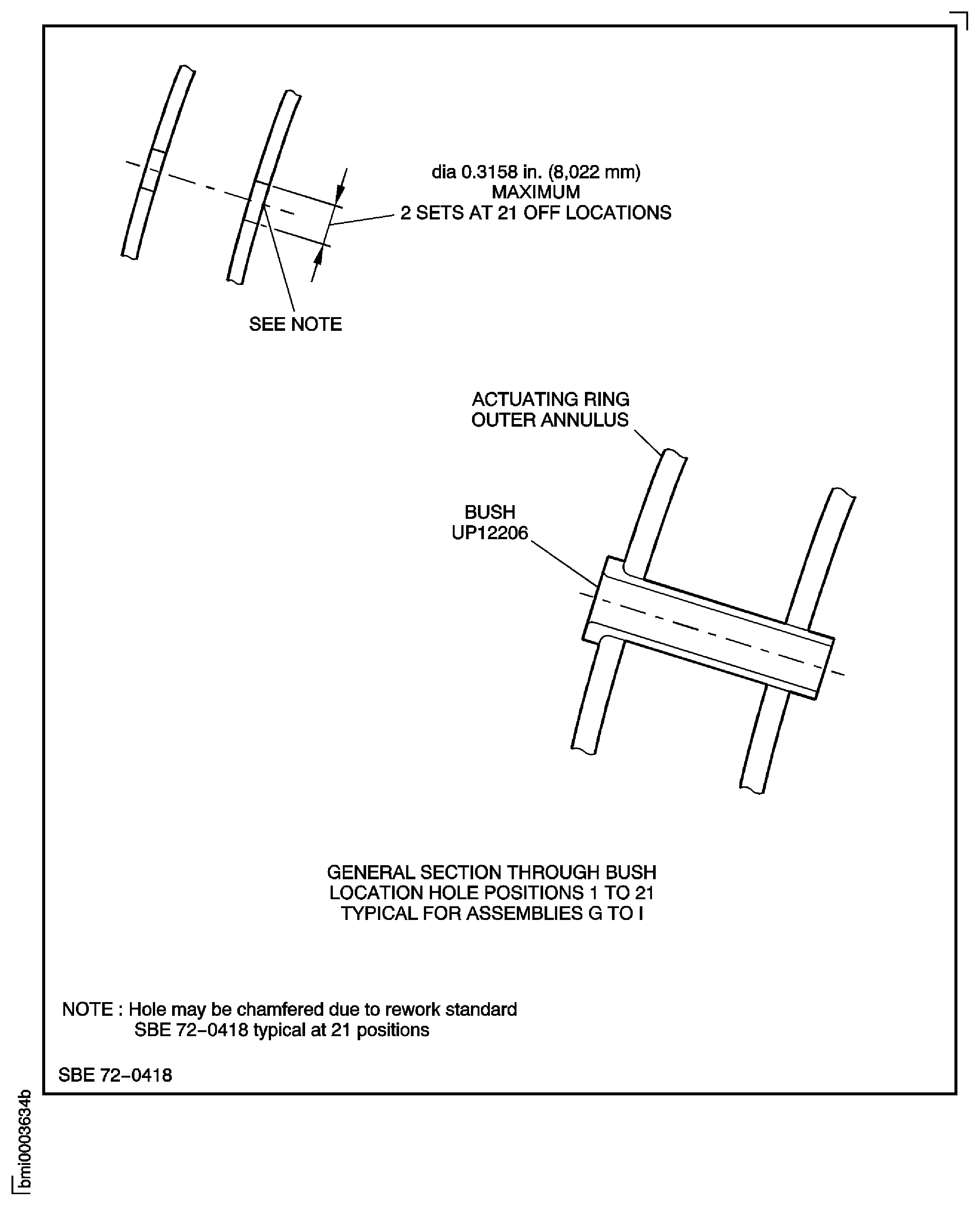 SBE 72-0418: Repair Details and Dimensions - Assembly G to Assembly I