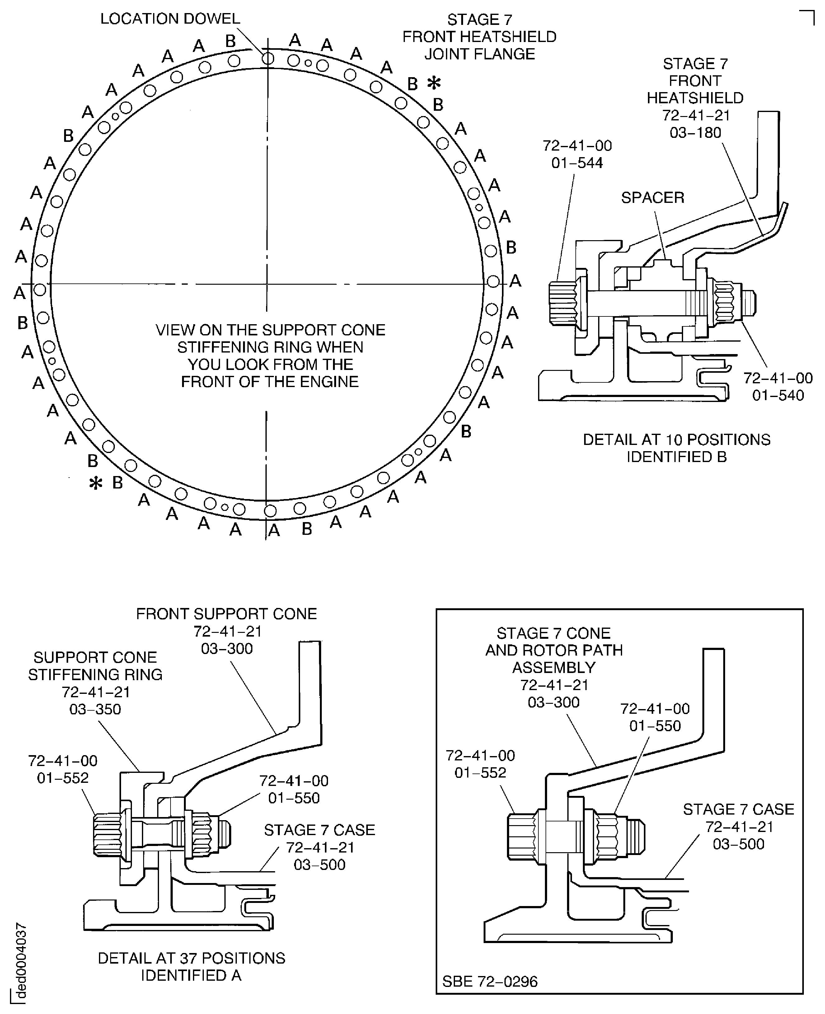 Stage 7 Rotor Path Ring Flange Details