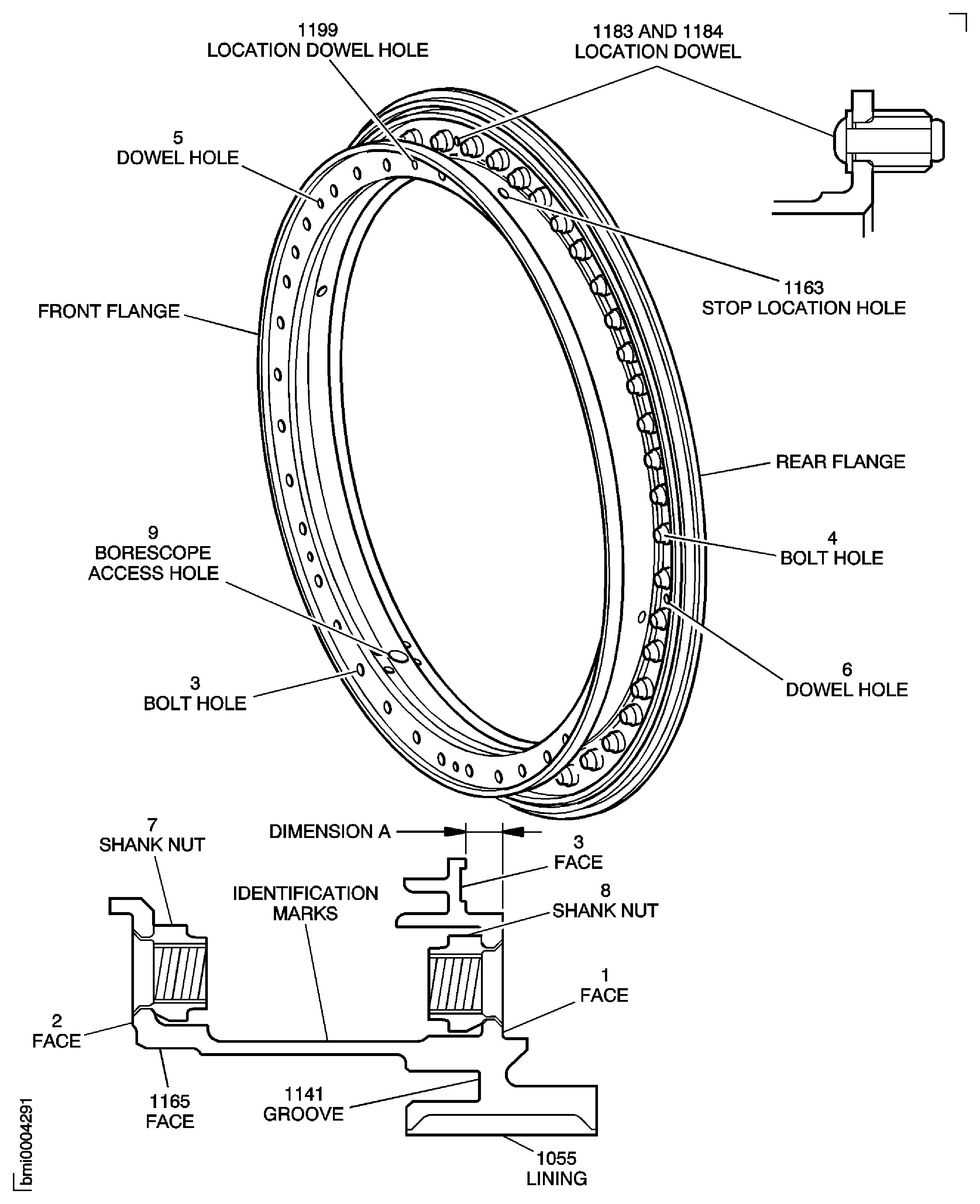 Stage 12 Rotor Path Case Assembly - Inspection Locations