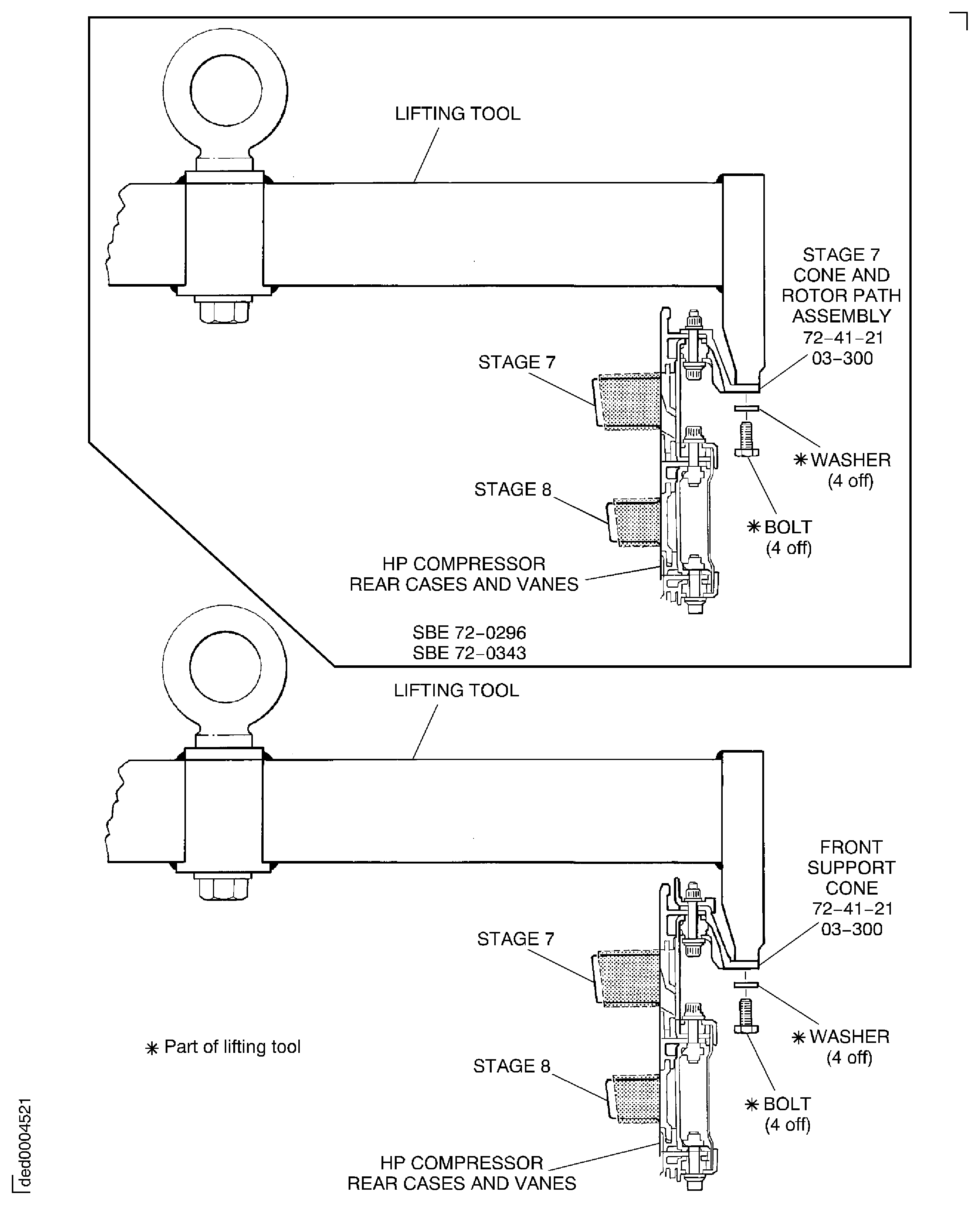Install The HP Compressor Rear Cases And Vanes In To The Turning Fixture