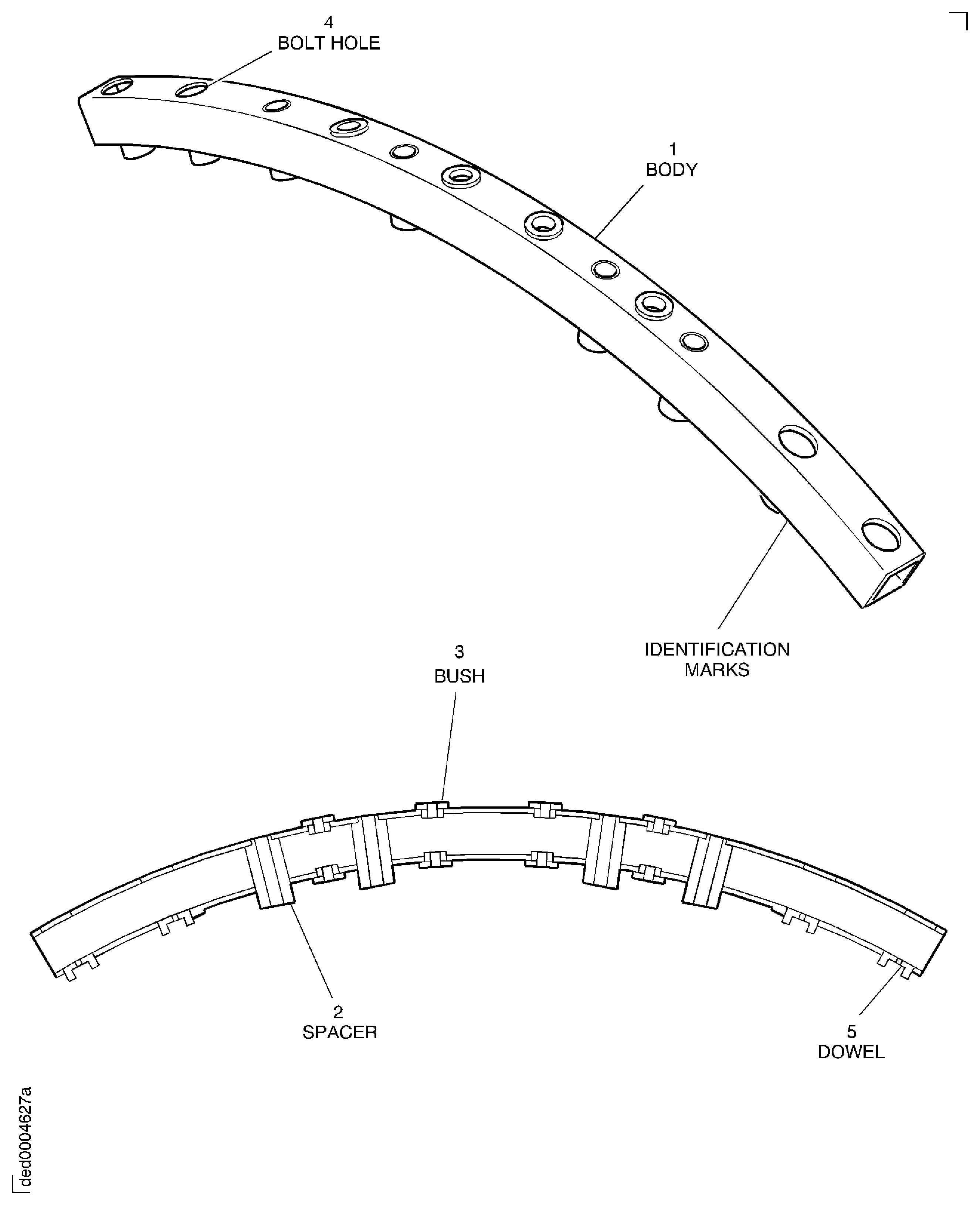 Stage 4 bridge piece assembly - inspection locations