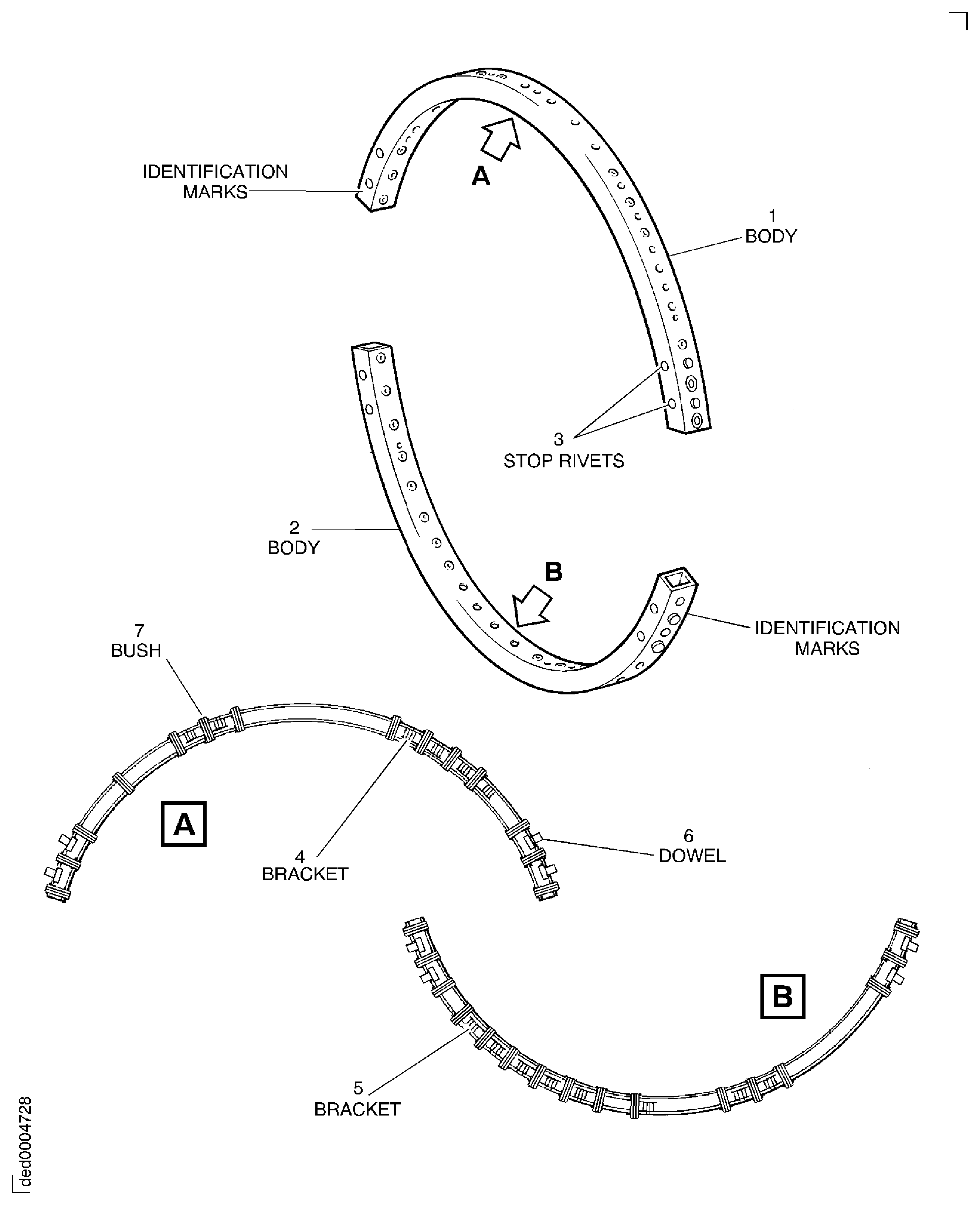 Stage 4 Upper And Lower Unison Rings - Inspection Locations