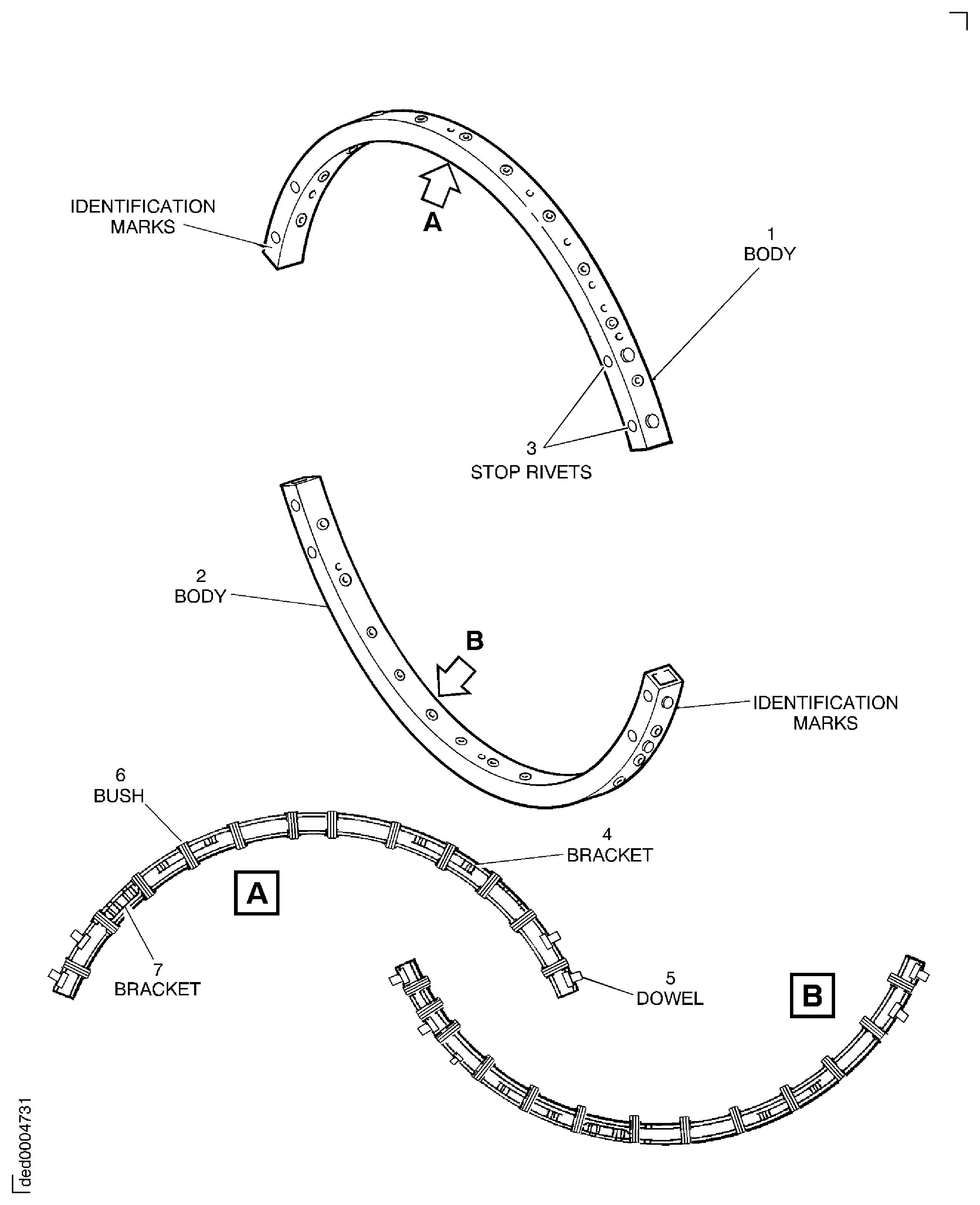Stage 3 Upper And Lower Unison Rings - Inspection Locations
