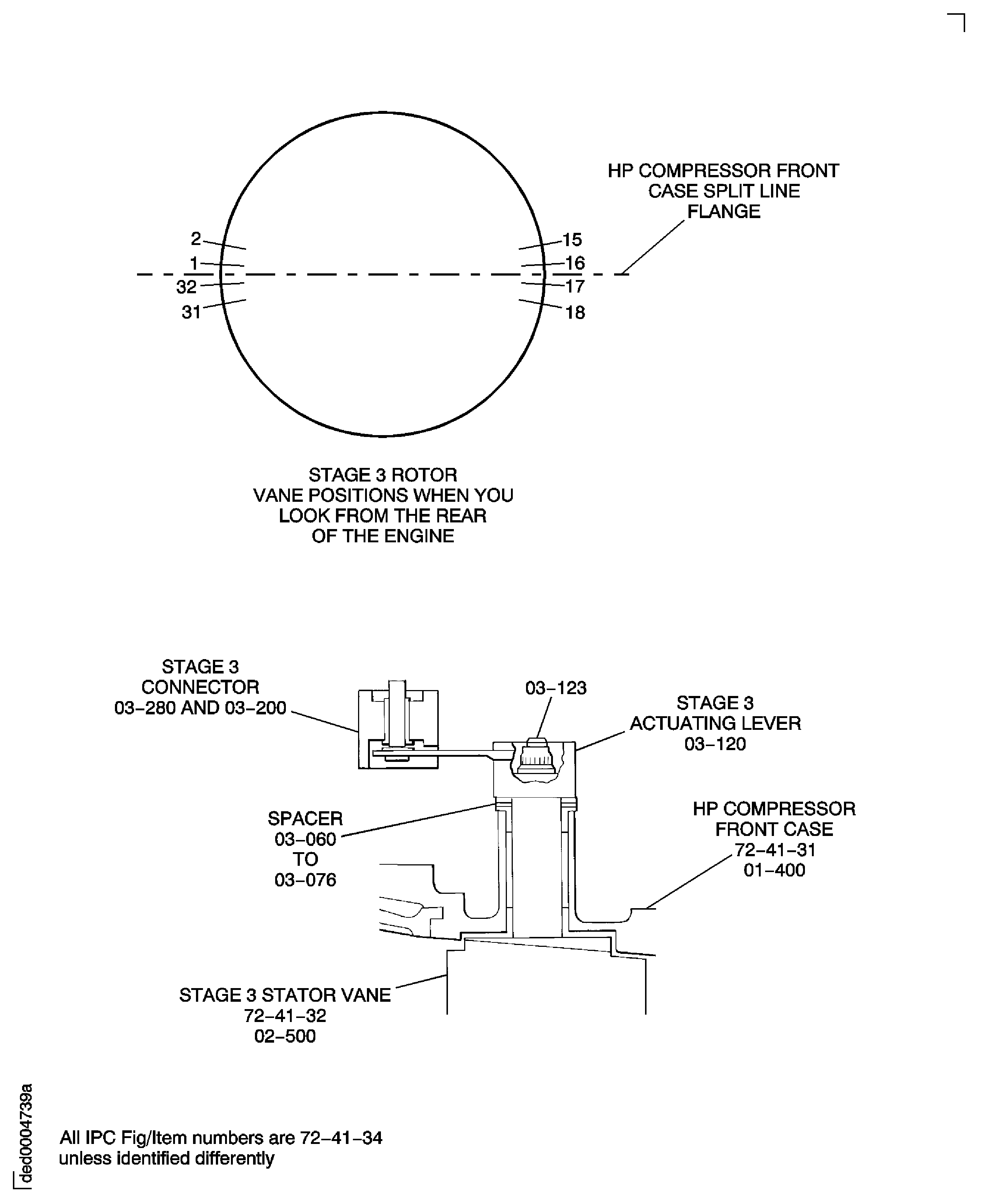 Install the Spacers on the Stage 3 Stator Vanes