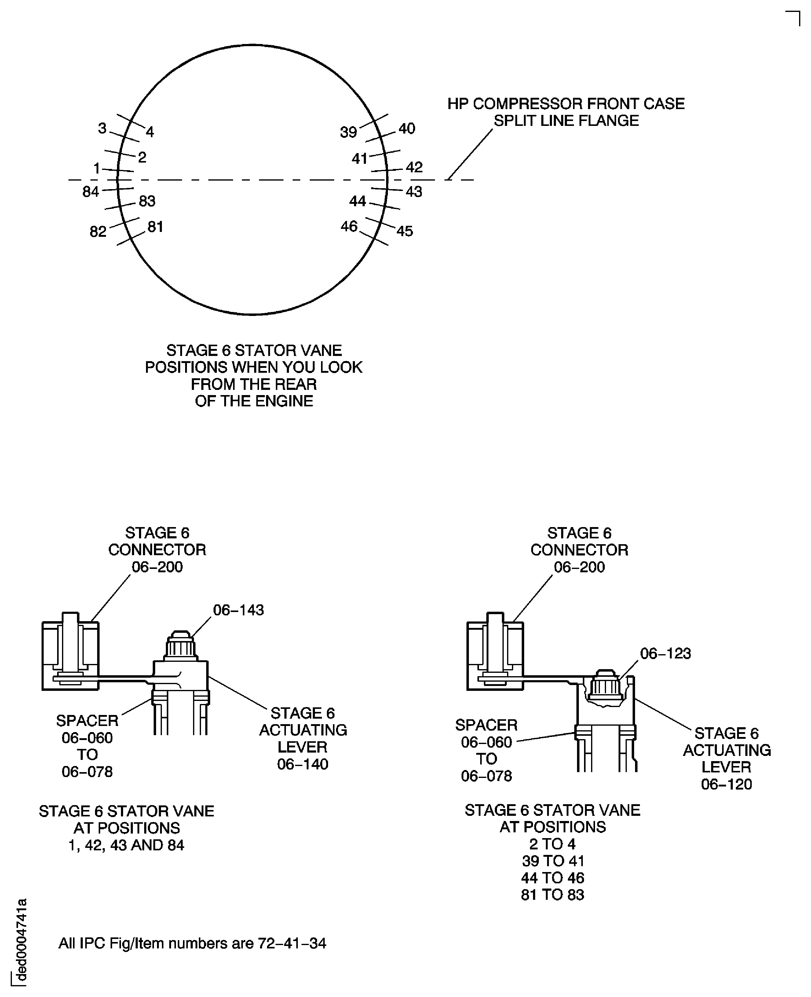 Install the Spacers on the Stage 6 Stator Vanes