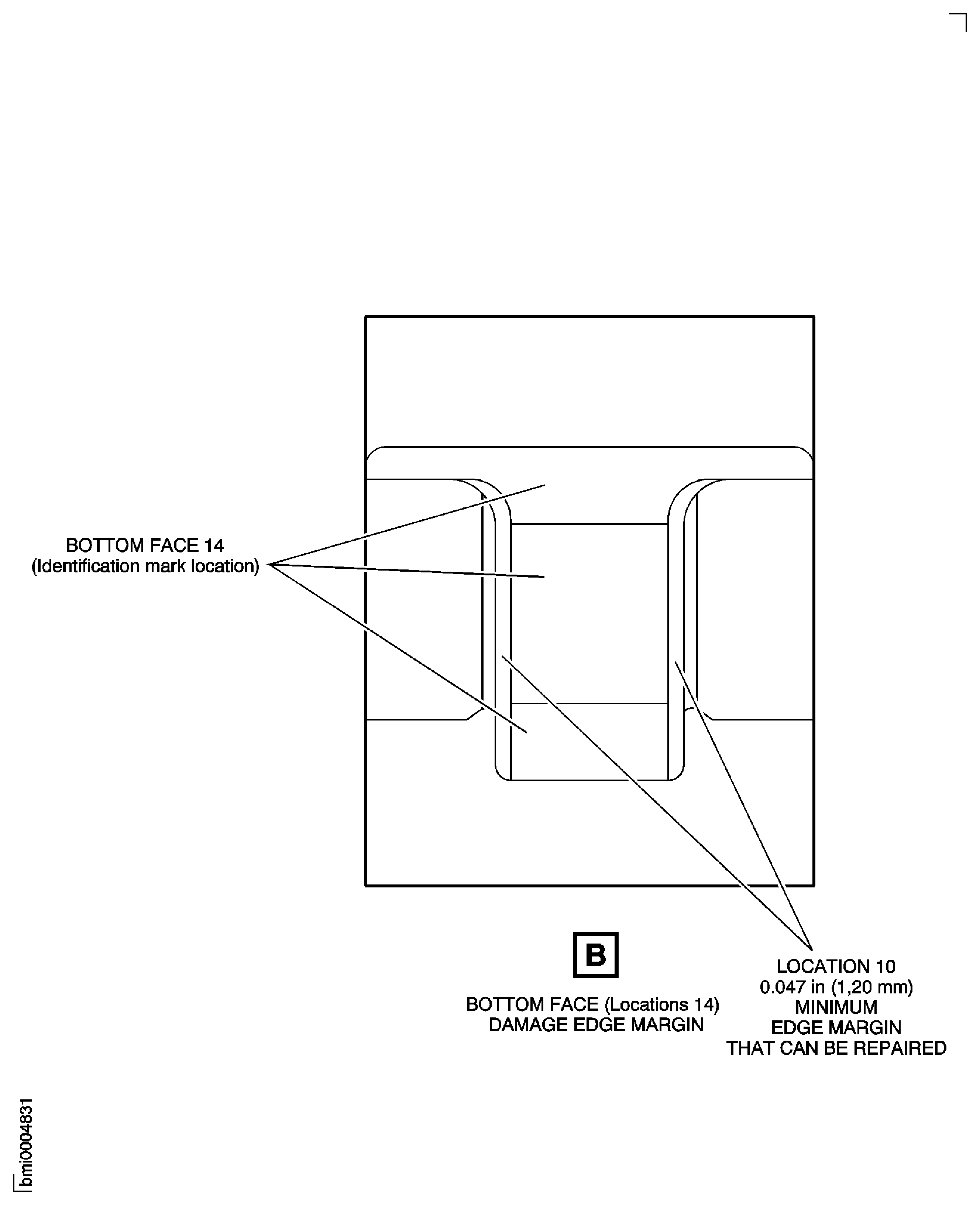Stage 10 Rotor Blade - Dovetail End Faces and Corners