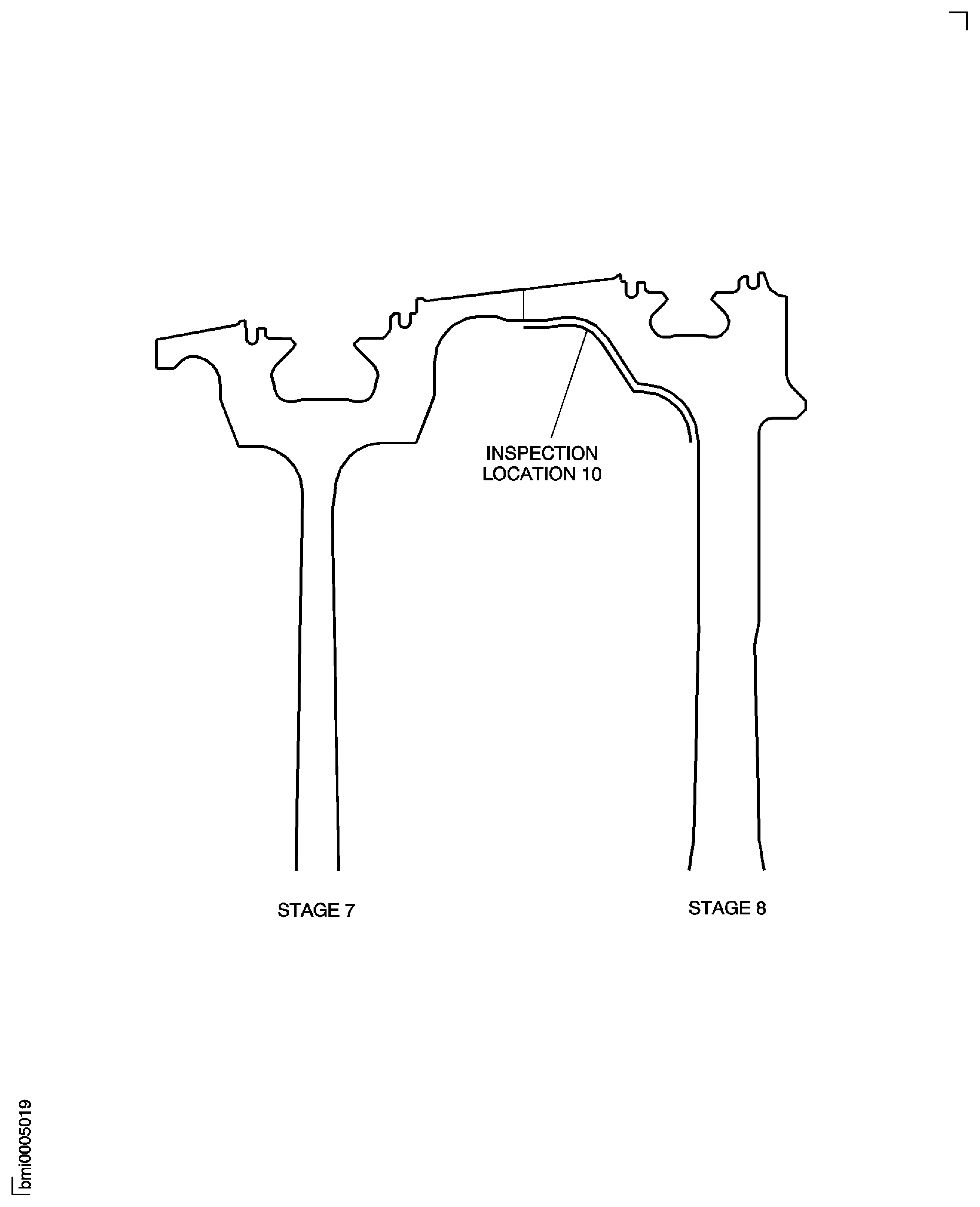 HP Compressor Stage 7/8 Inner Cavity Profile - Focus Inspection Location