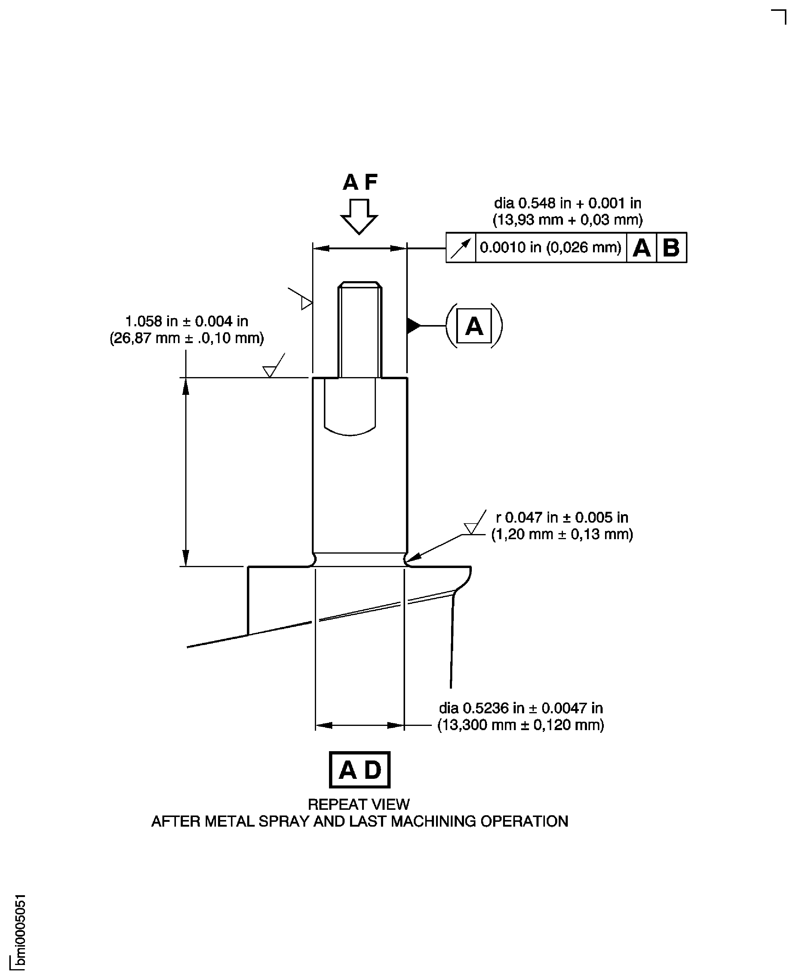 Repair Details and Dimensions - Assembly F and Assembly H
