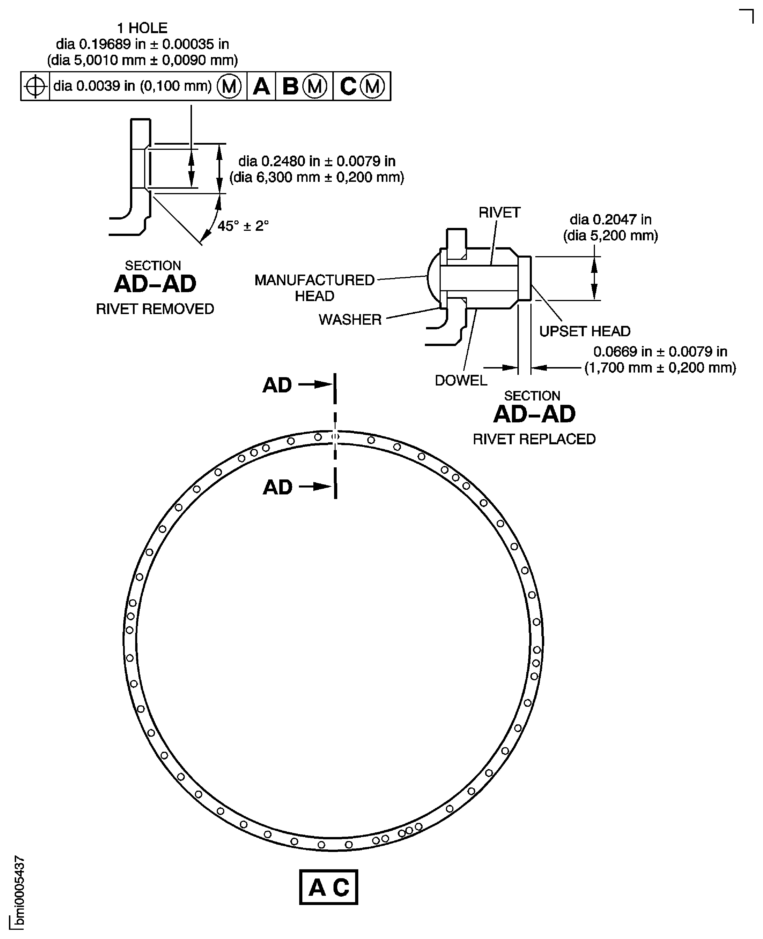 Repair Details and Dimensions - Assemblies A and B