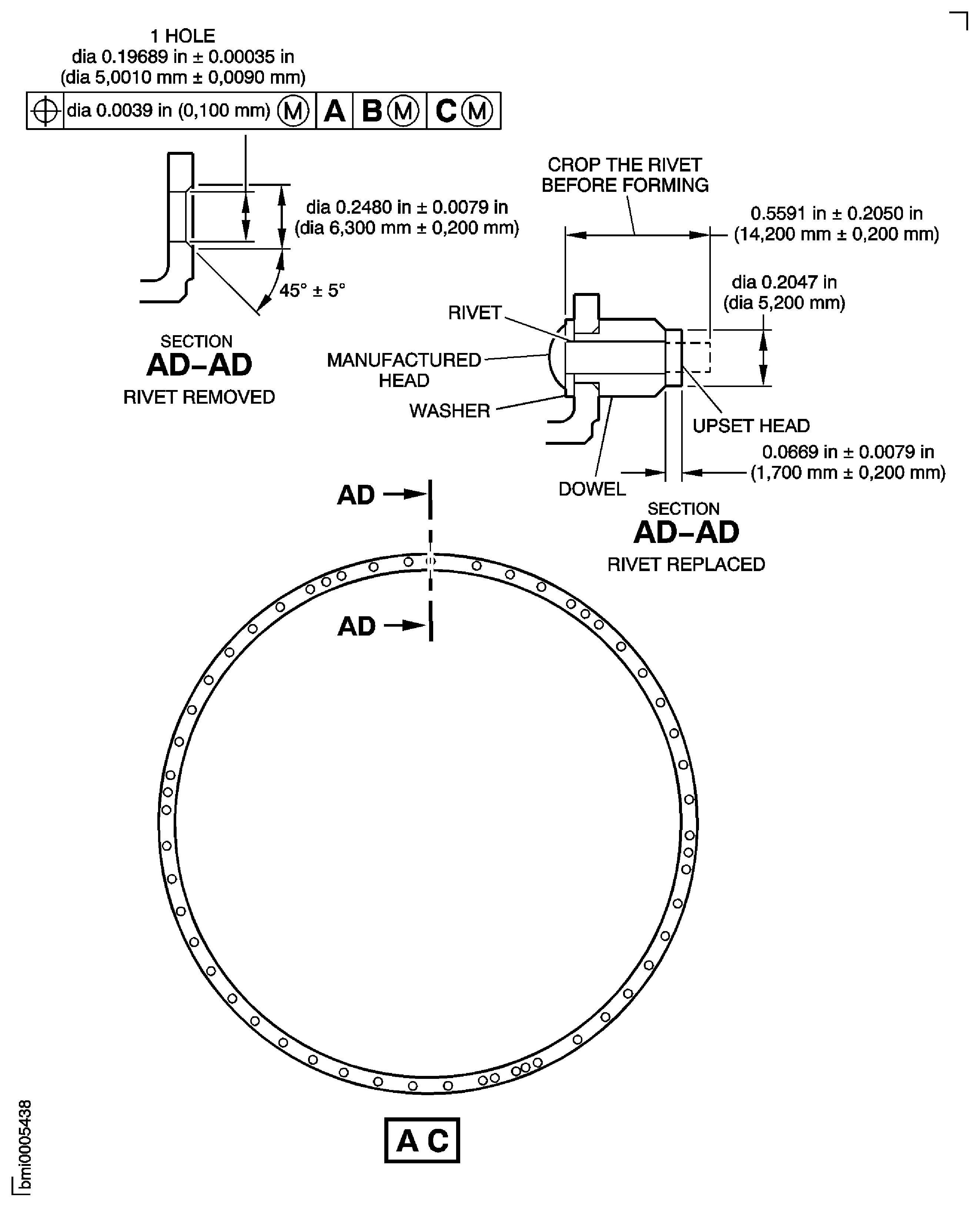 Repair Details and Dimensions - Assembly C