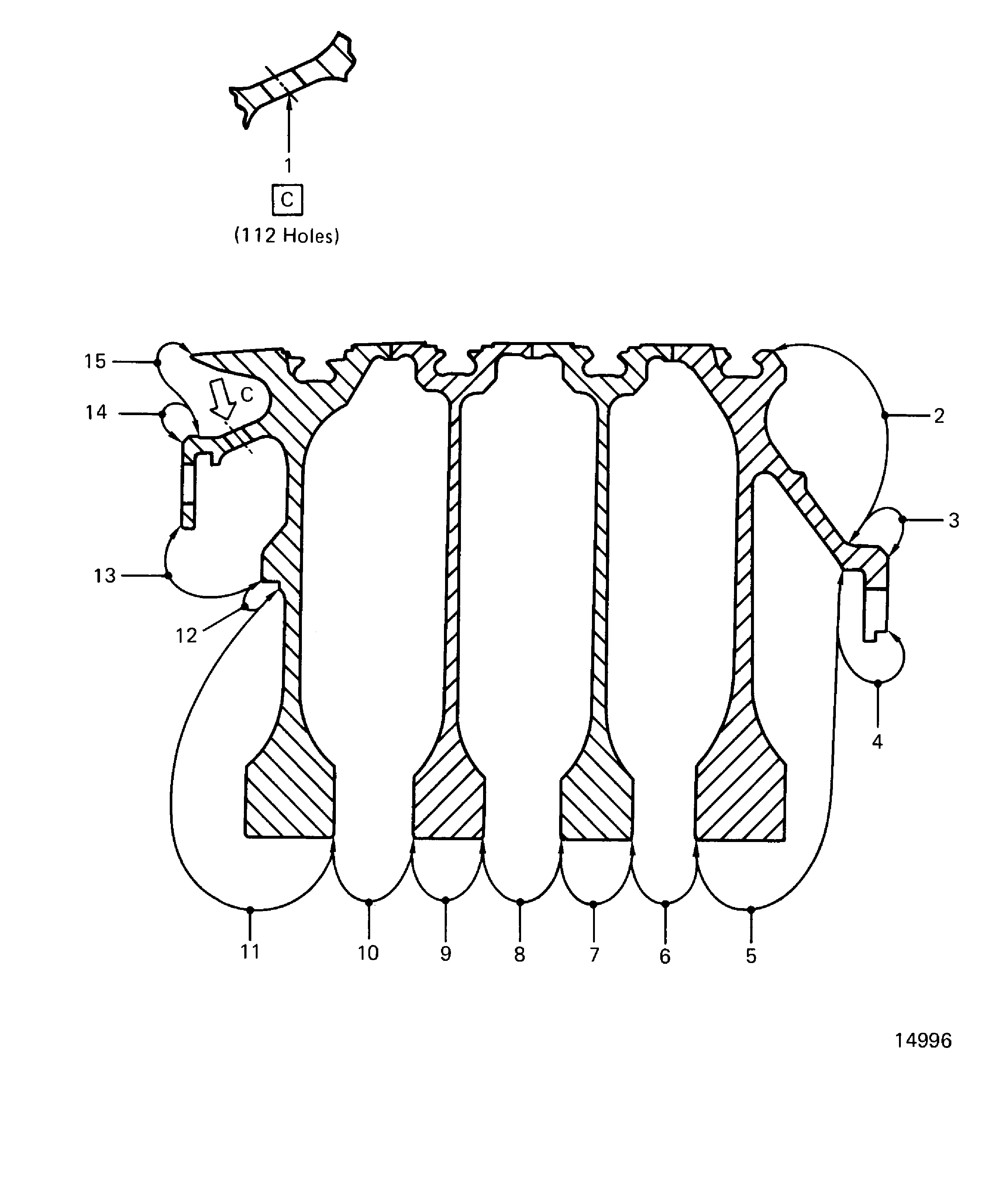 Rear HPC disk inspection locations