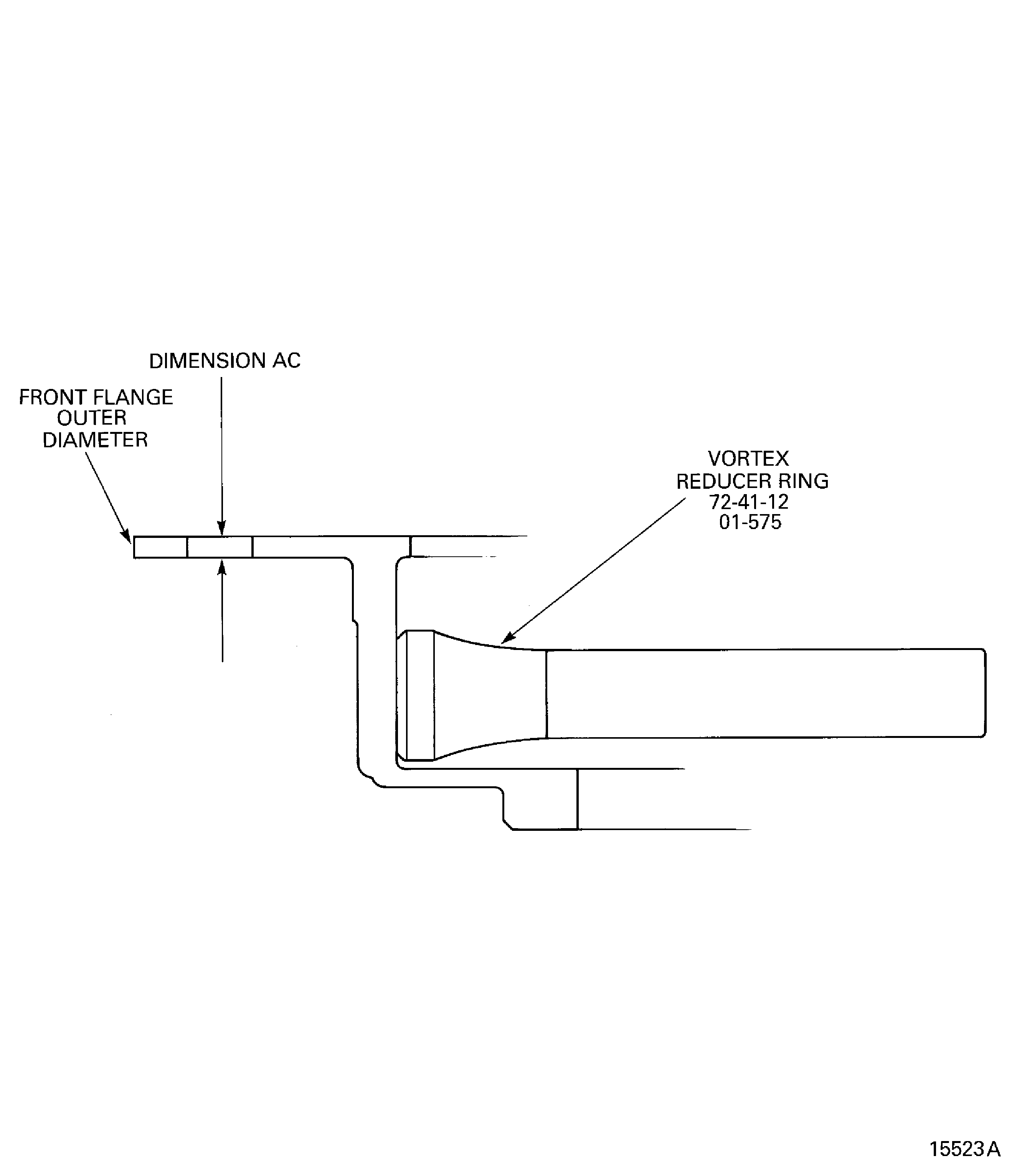 Measure the vortex reducer ring
