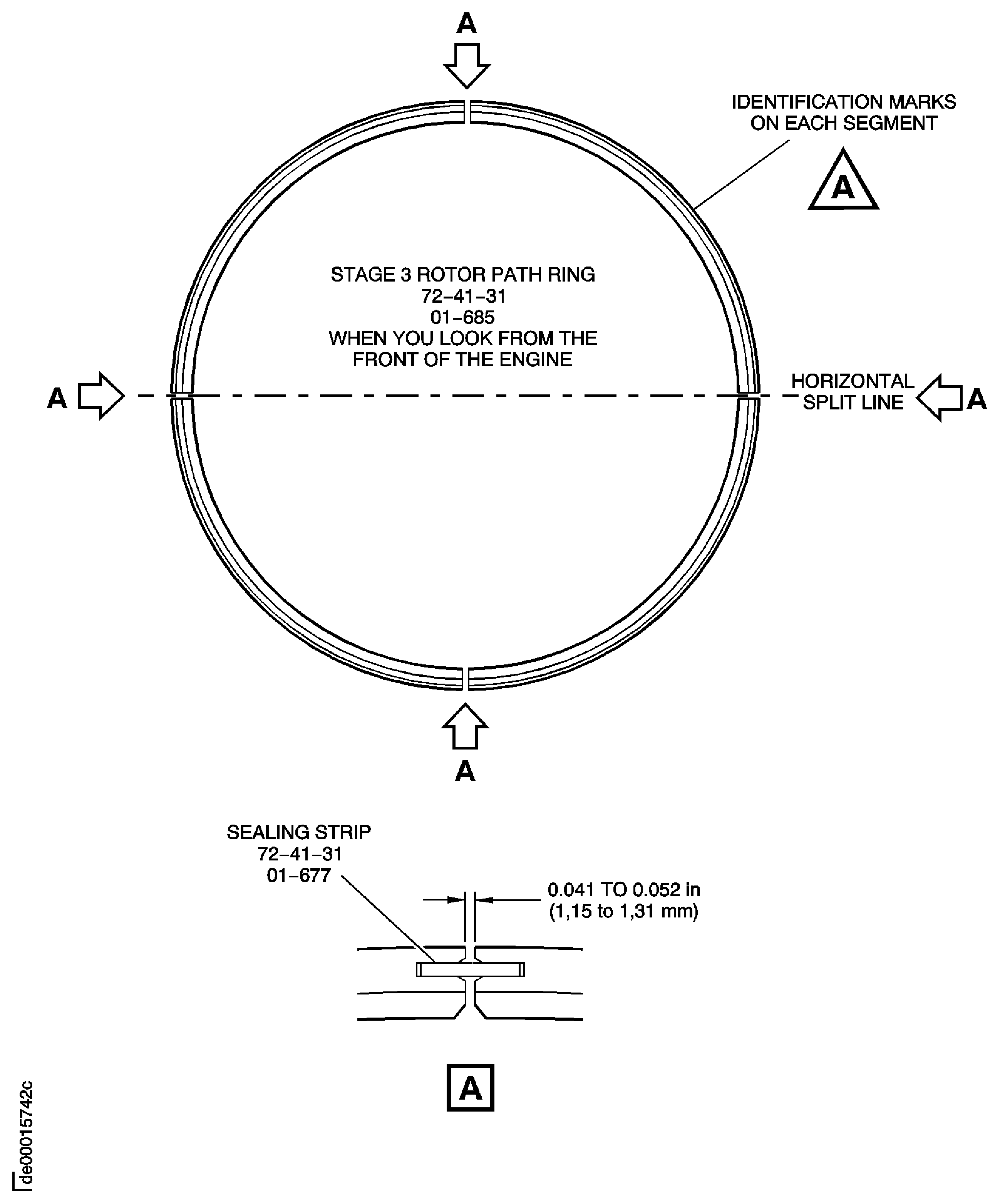 Install the stage 3 rotor path ring