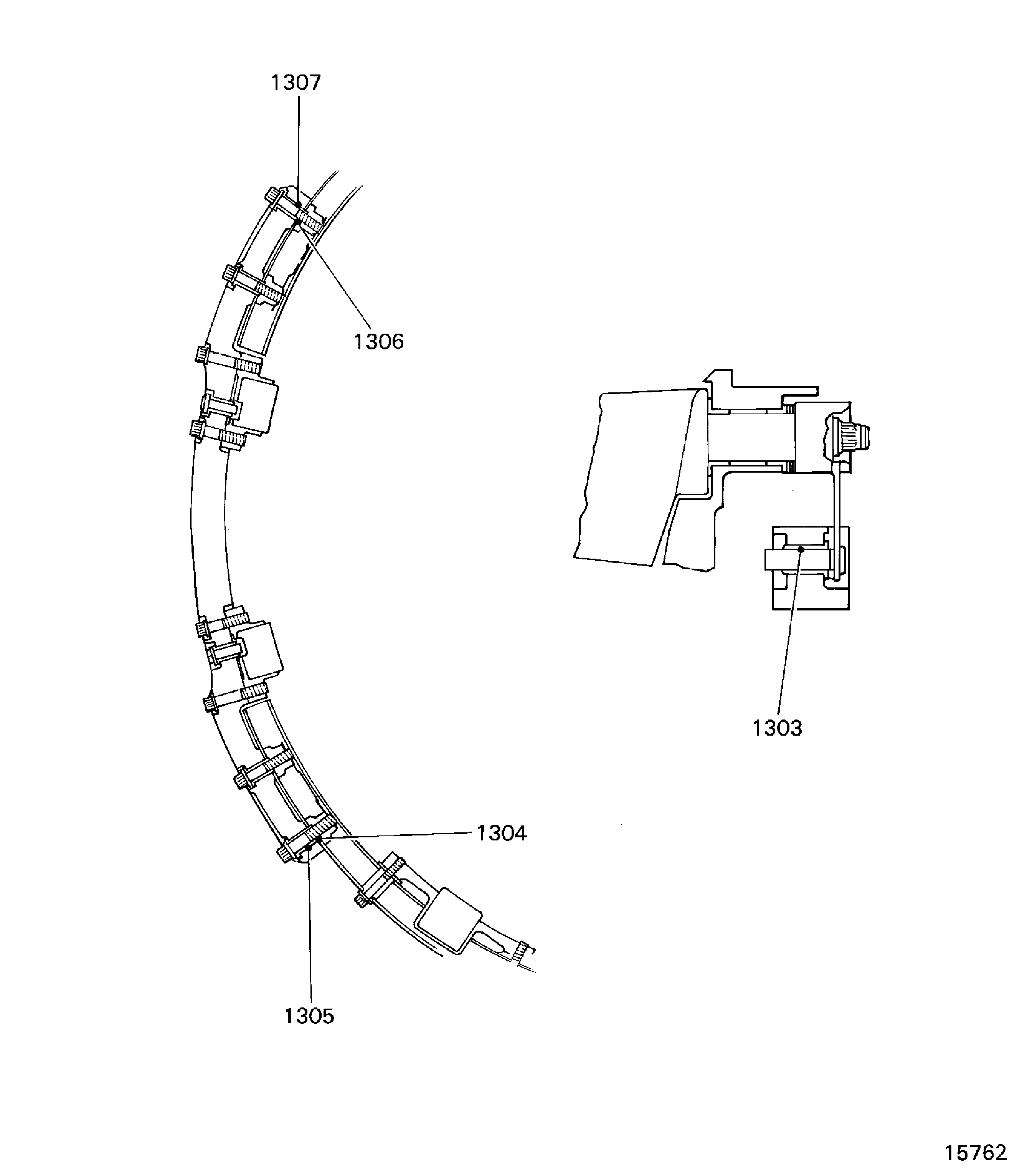 Locations for the variable inlet guide vane fits and clearances