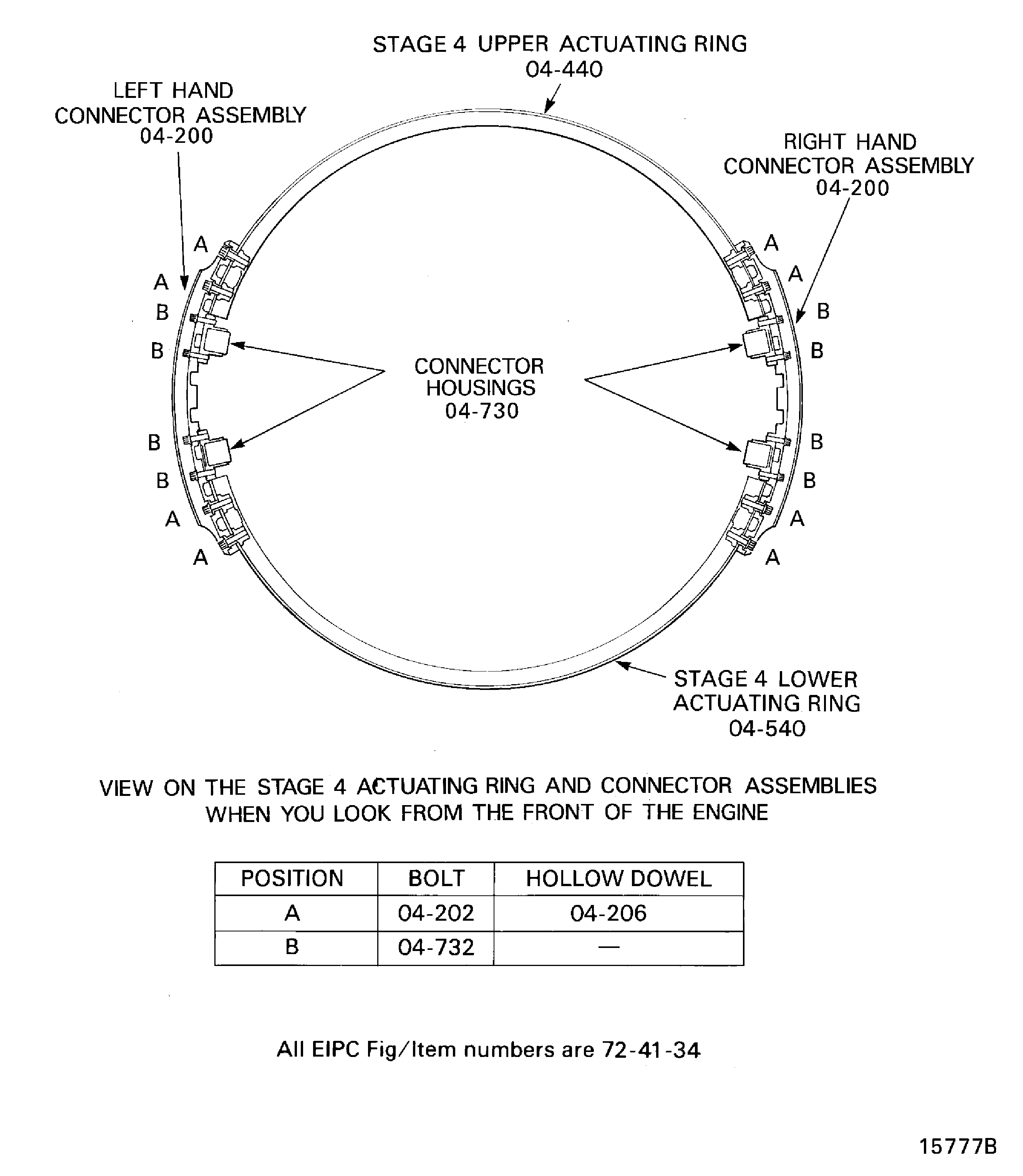 Remove the stage 4 actuating ring connectors
