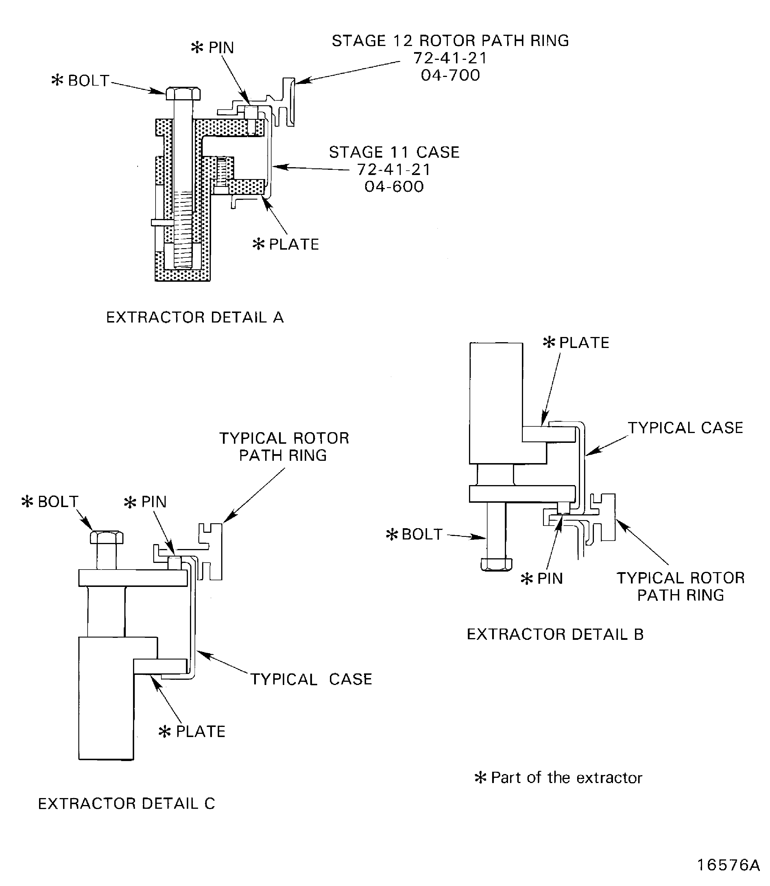 Remove the stage 10 rotor path ring