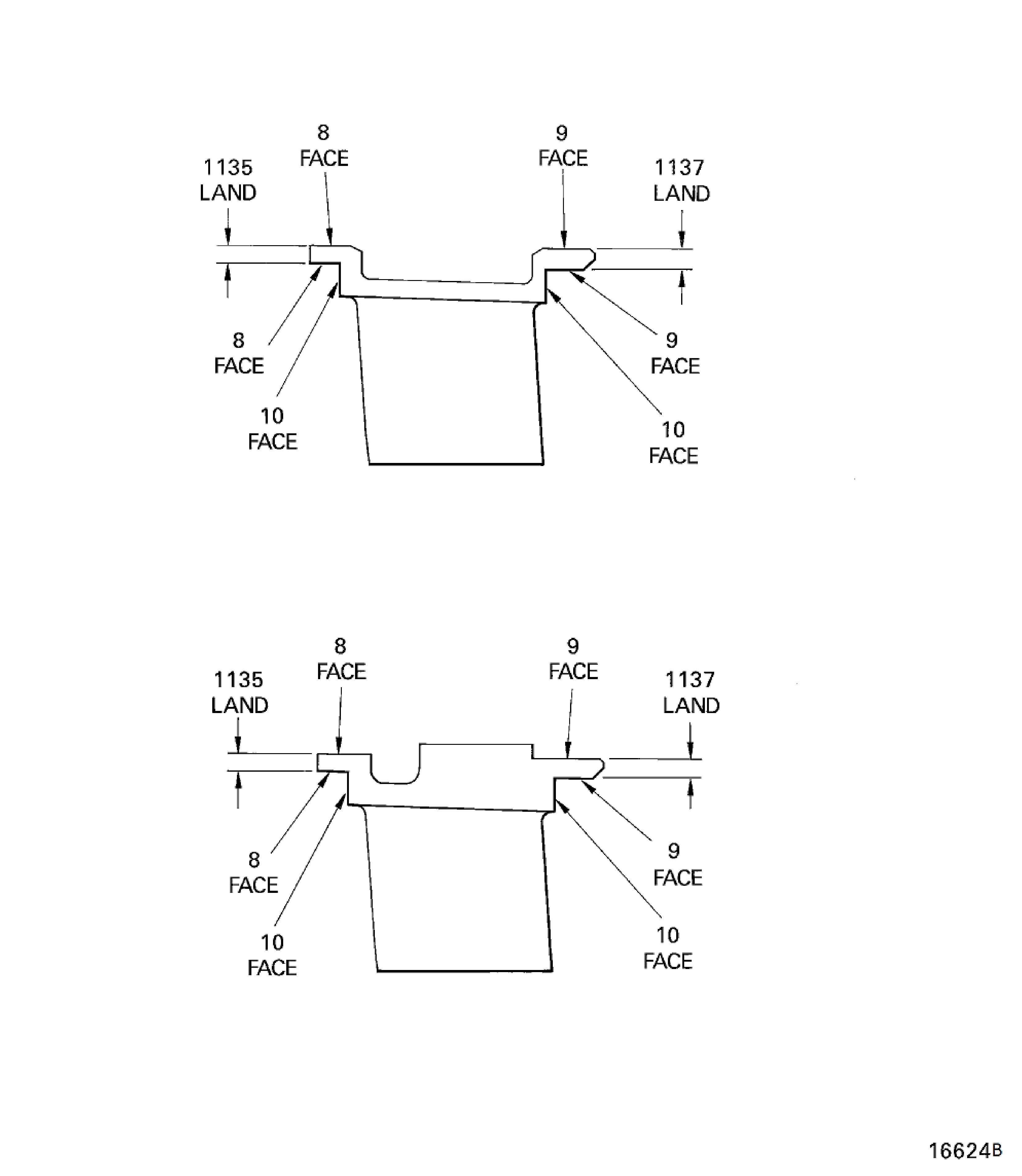 Stage 10 Stator Vanes - Inspection Locations
