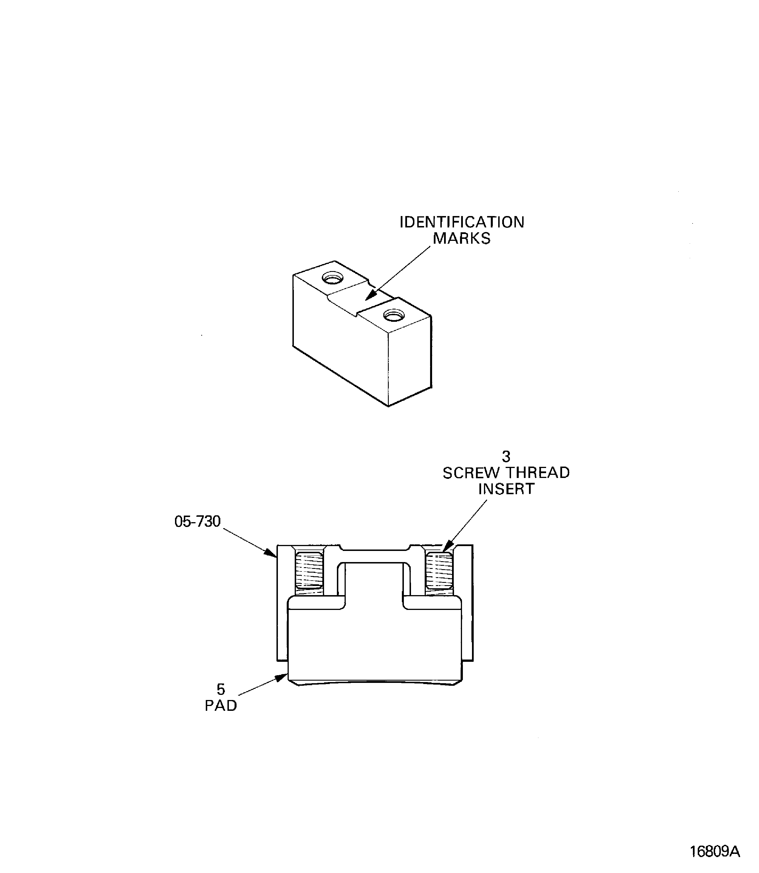 Stage 5 centralizing pads and housing assemblies - inspection locations