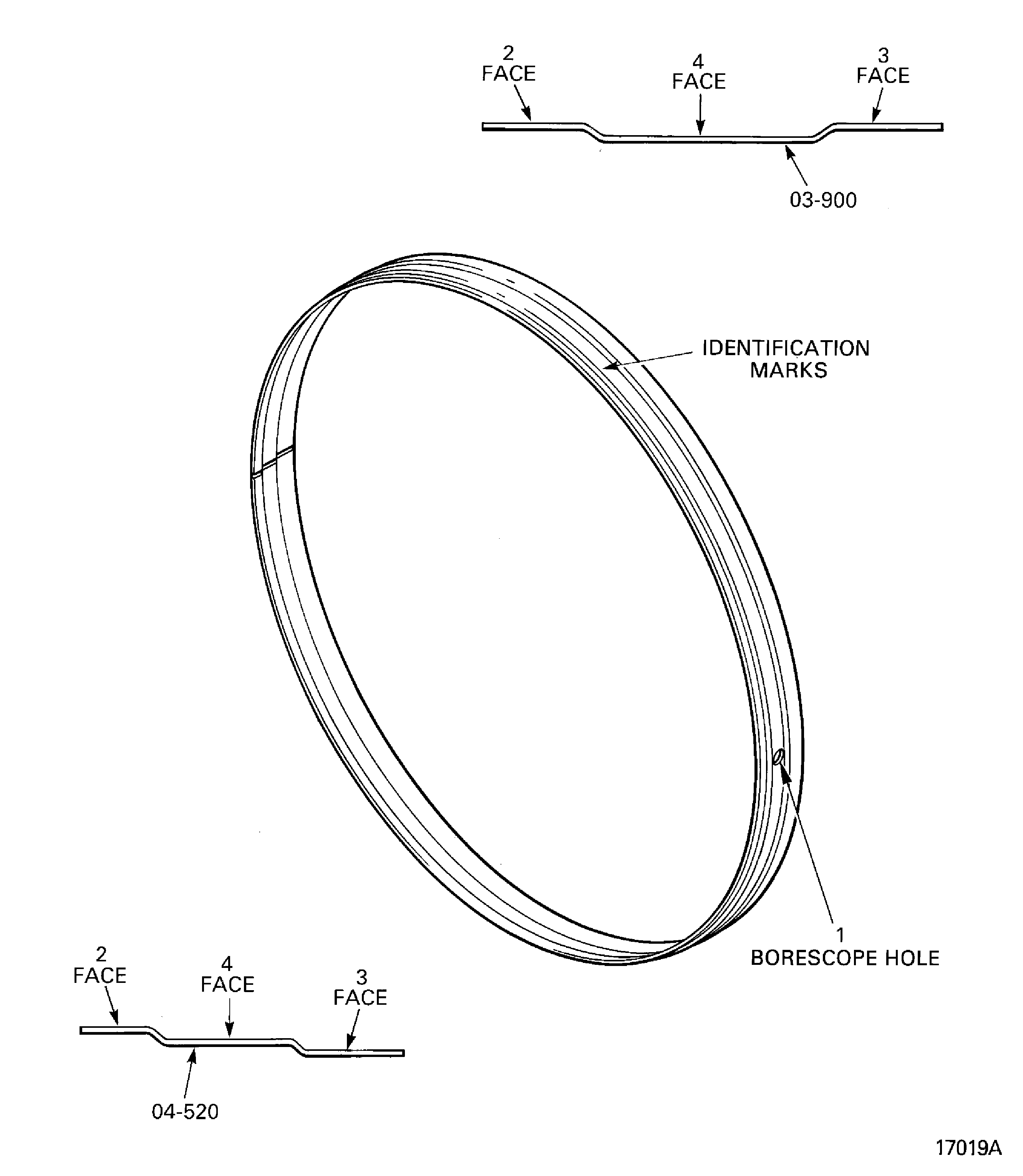 Stage 8 and 11 heatshields - inspection locations