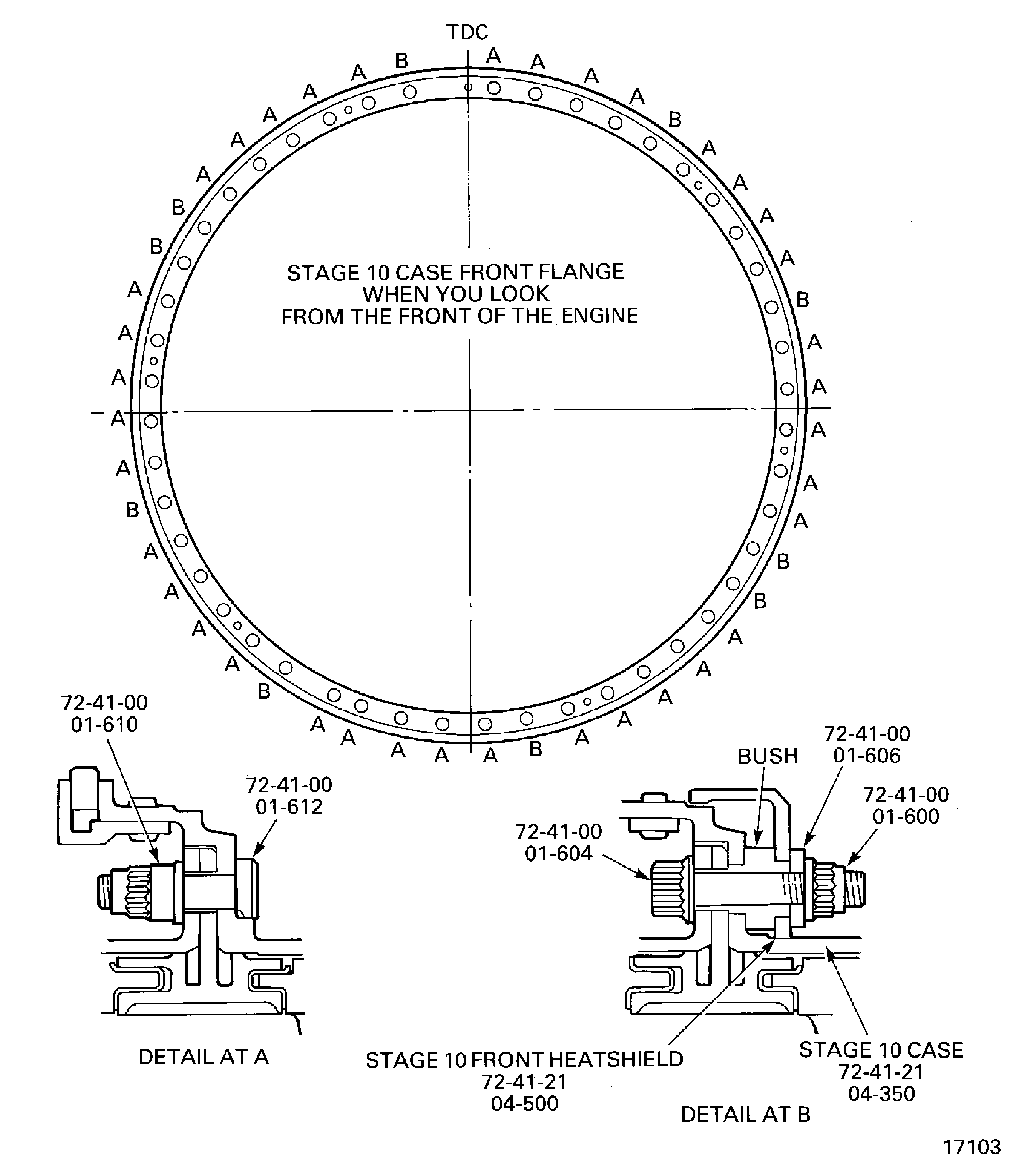 Stage 10 rotor path ring flange details