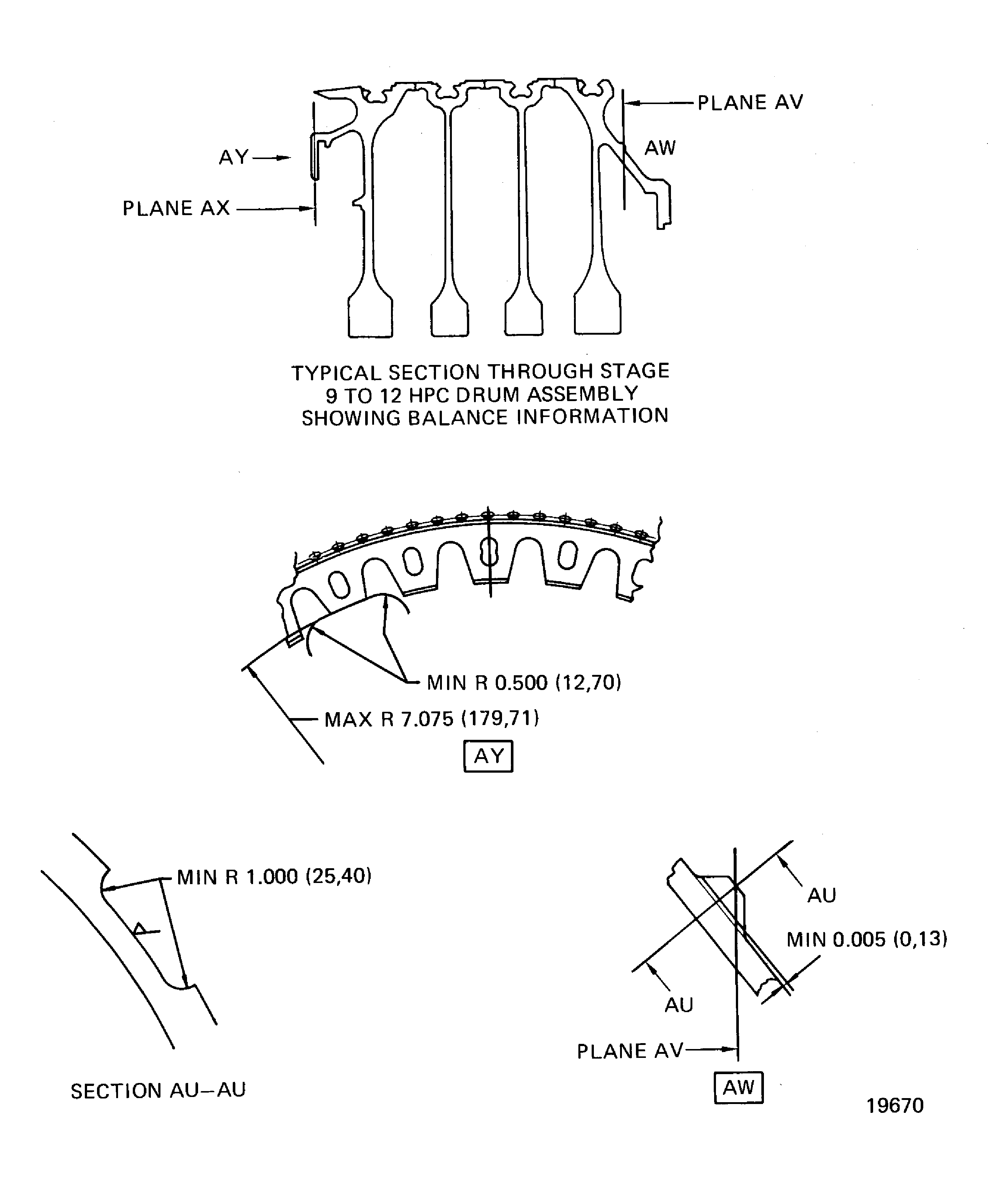 Balance the stage 9 to 12 disk assembly