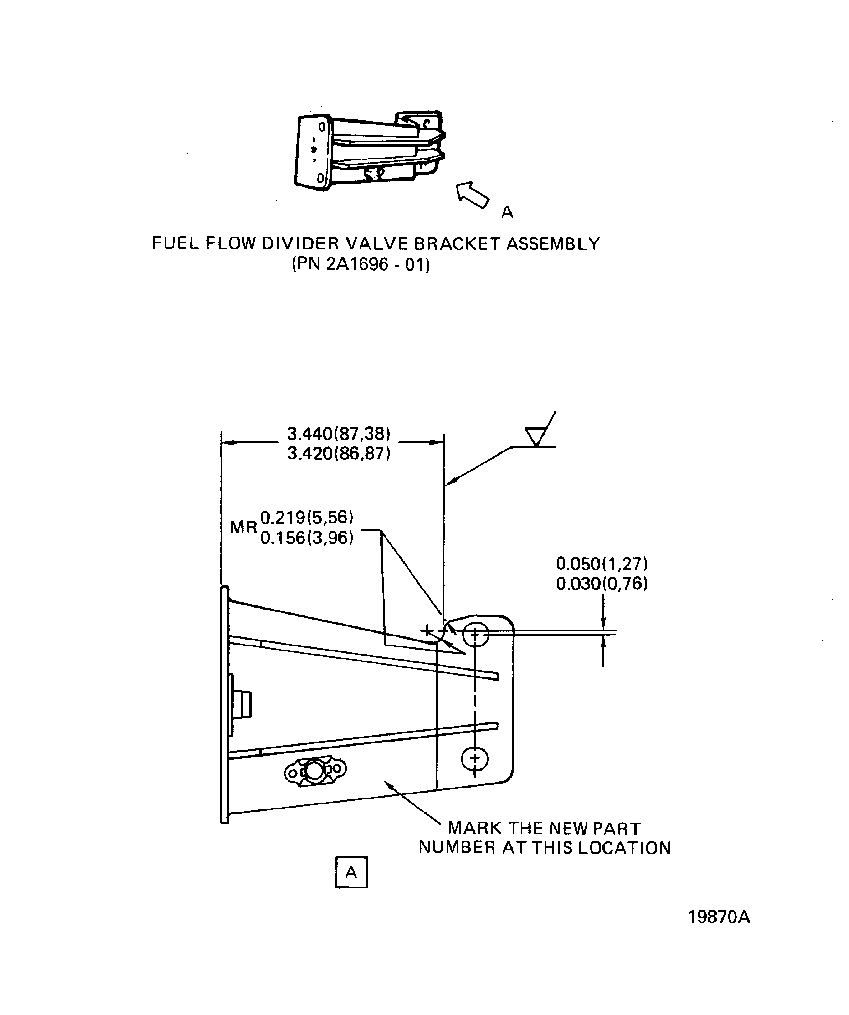 Modification of the fuel flow divider bracket assembly
