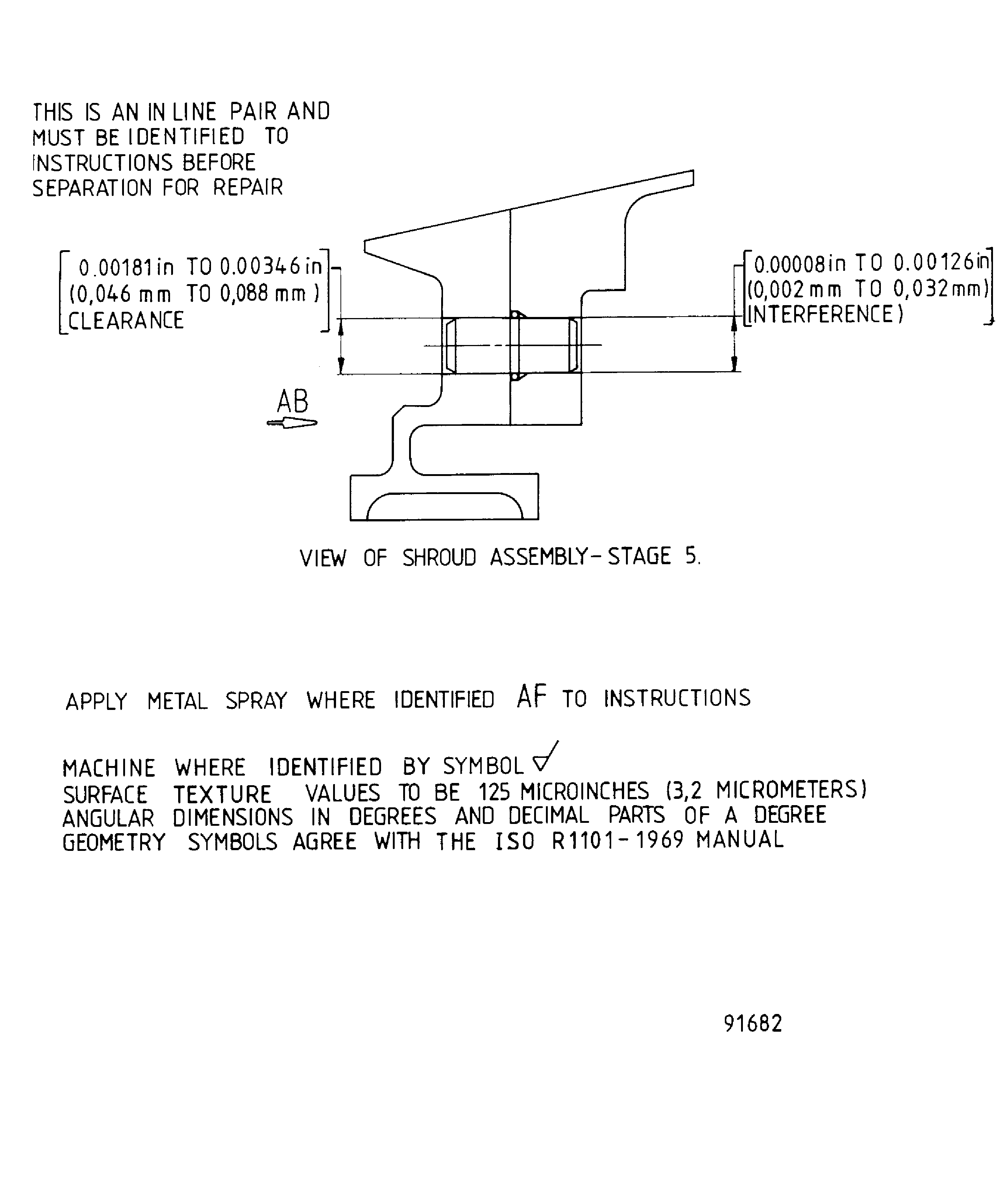 Details to Machine the Stage 5 Half Shroud Assembly - Assembly A