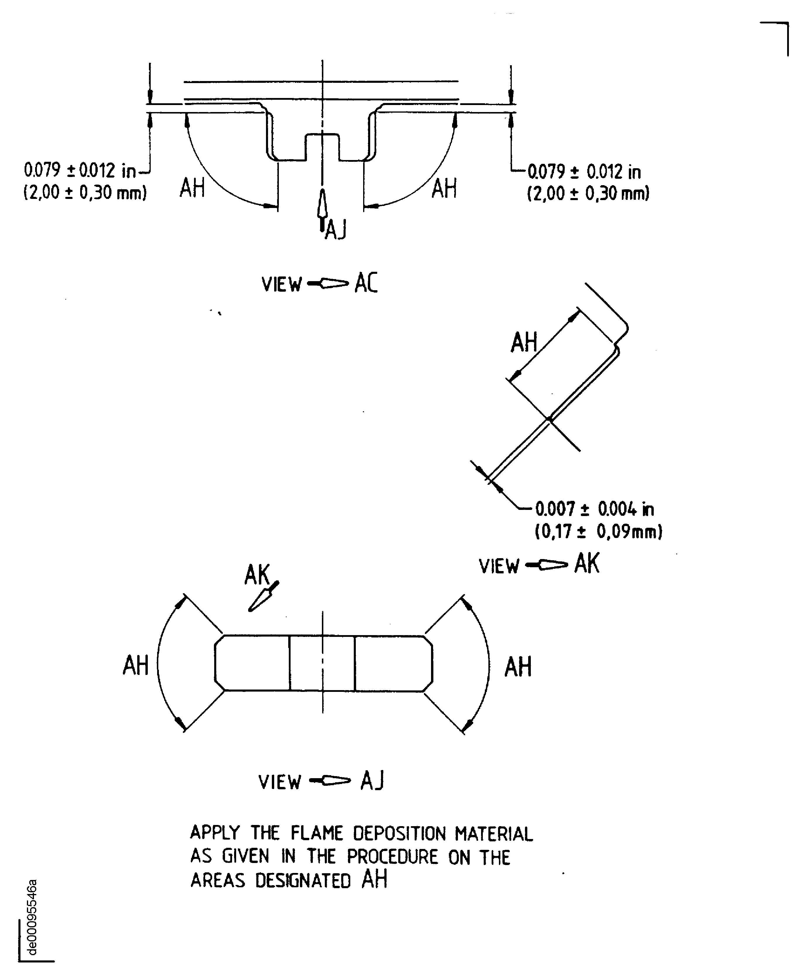 Repair details and dimensions - Assy's A, B, C and D