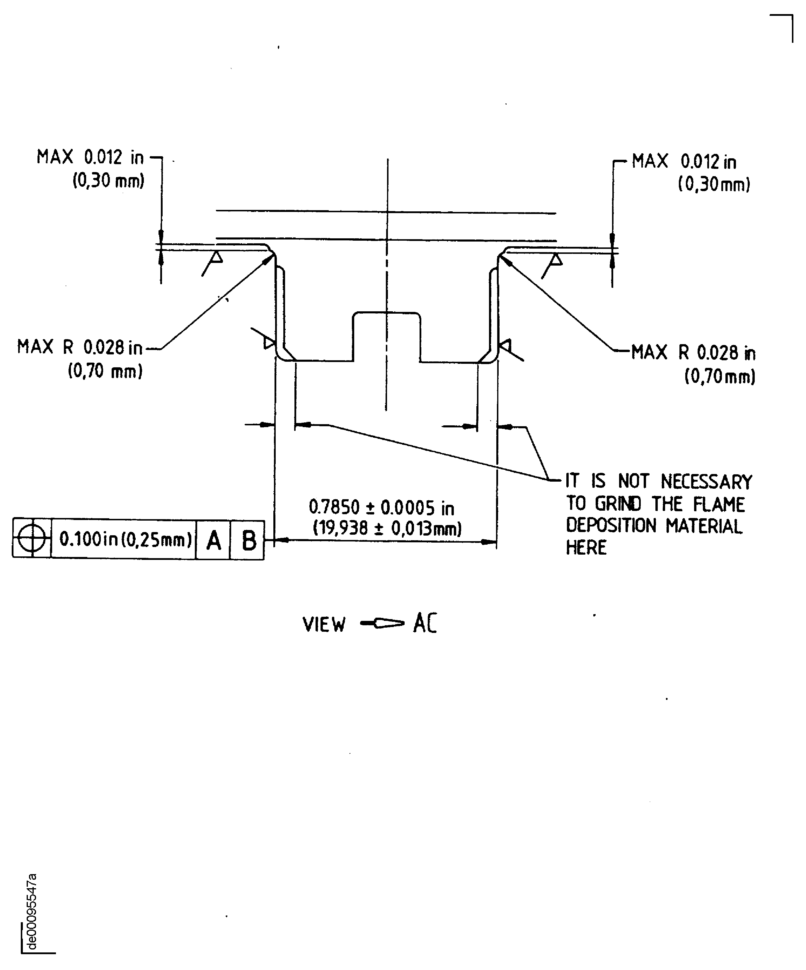 Repair details and dimensions - Assy's A, B, C and D