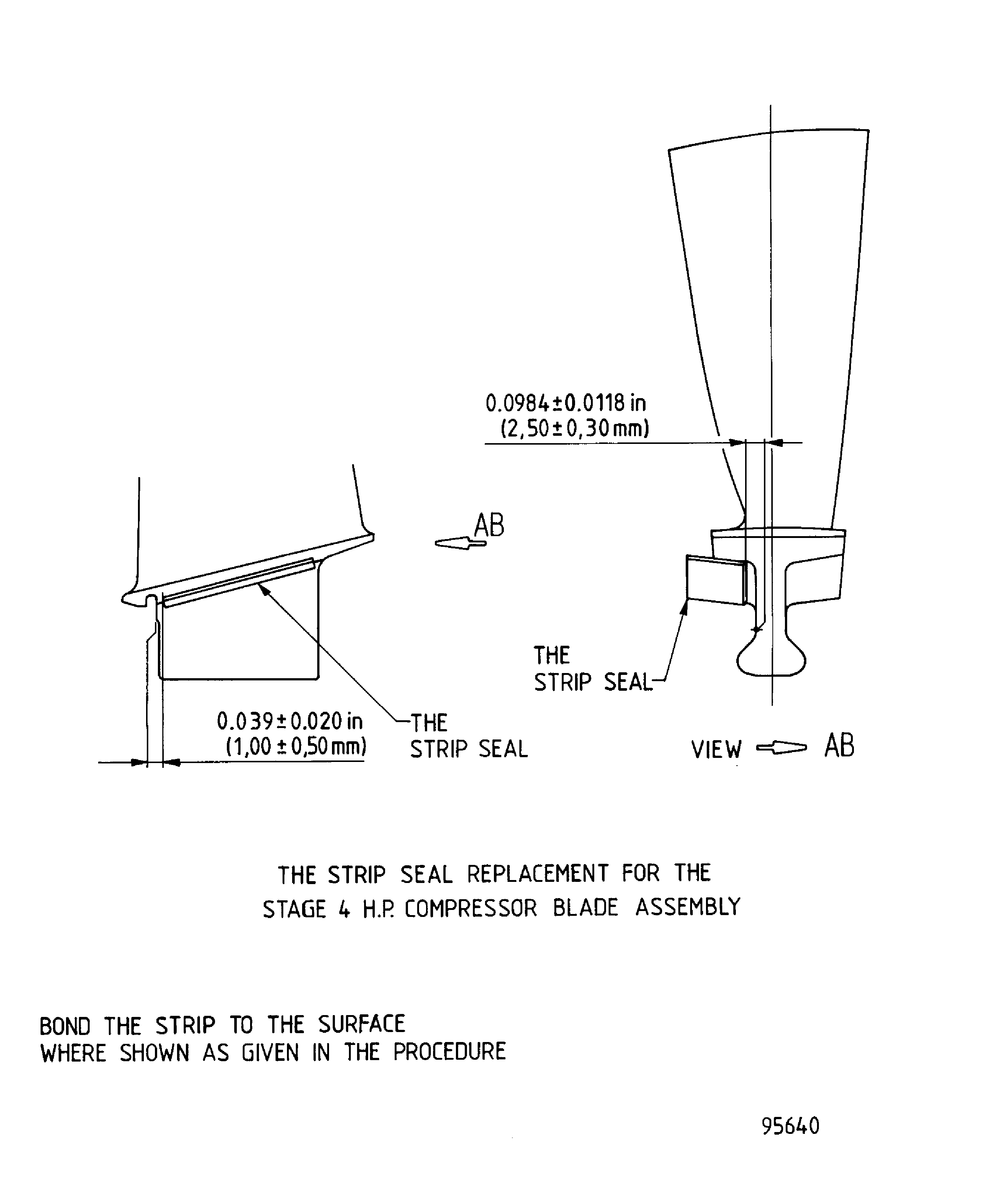 Repair details and dimensions - Assemblies A and B