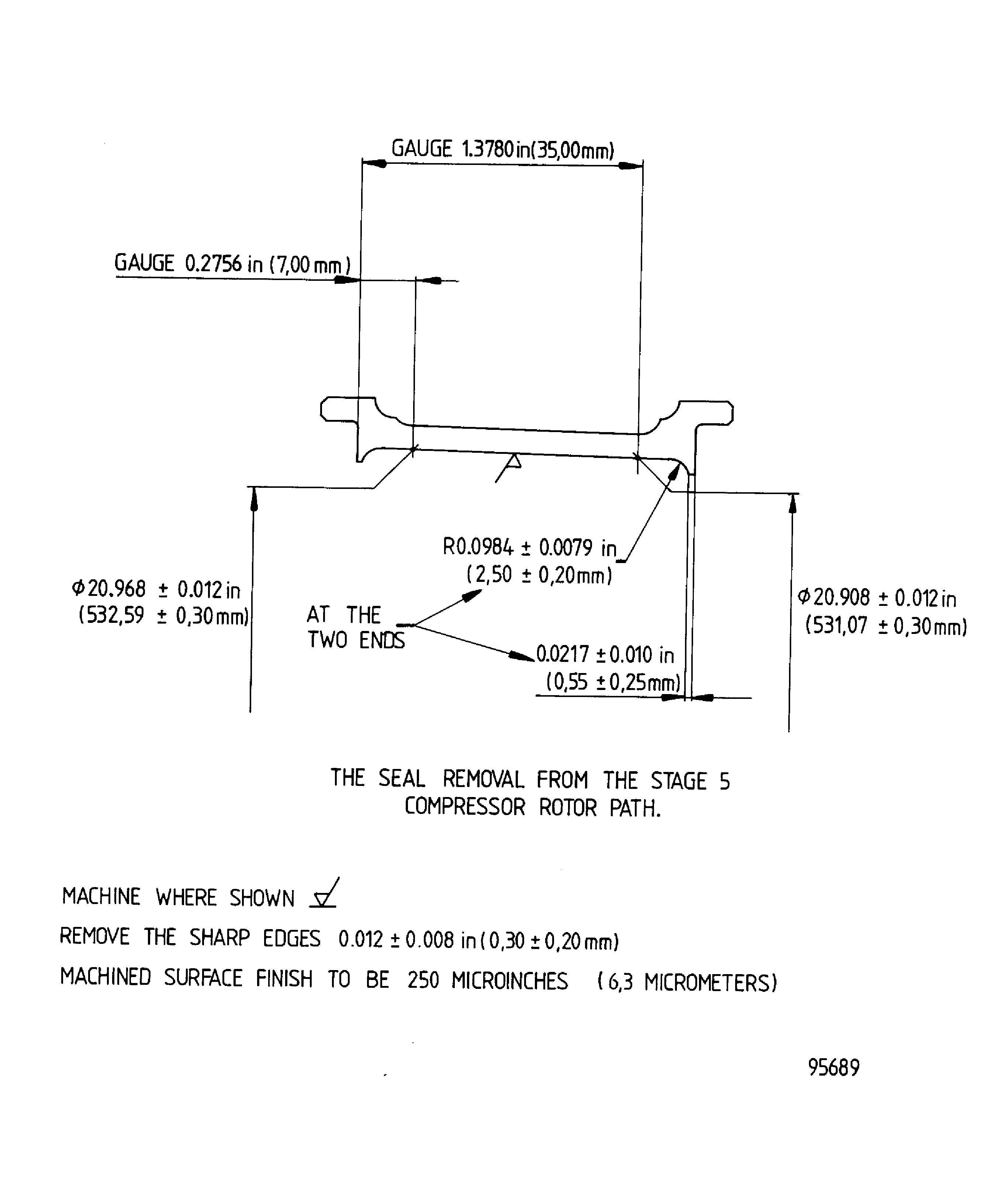 Repair details and dimensions - Assy A