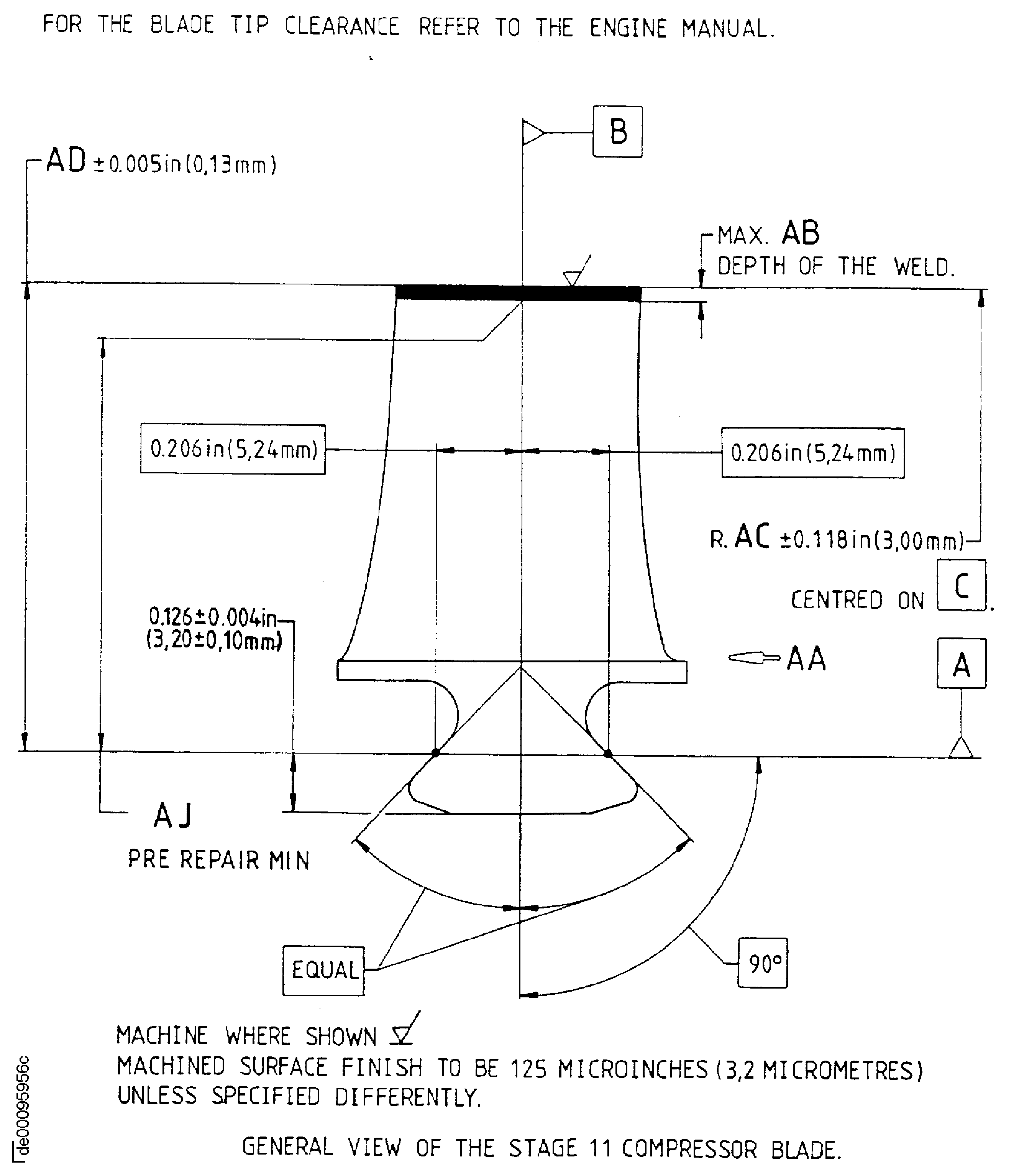 Repair details and dimensions - Assembly A and Assembly B