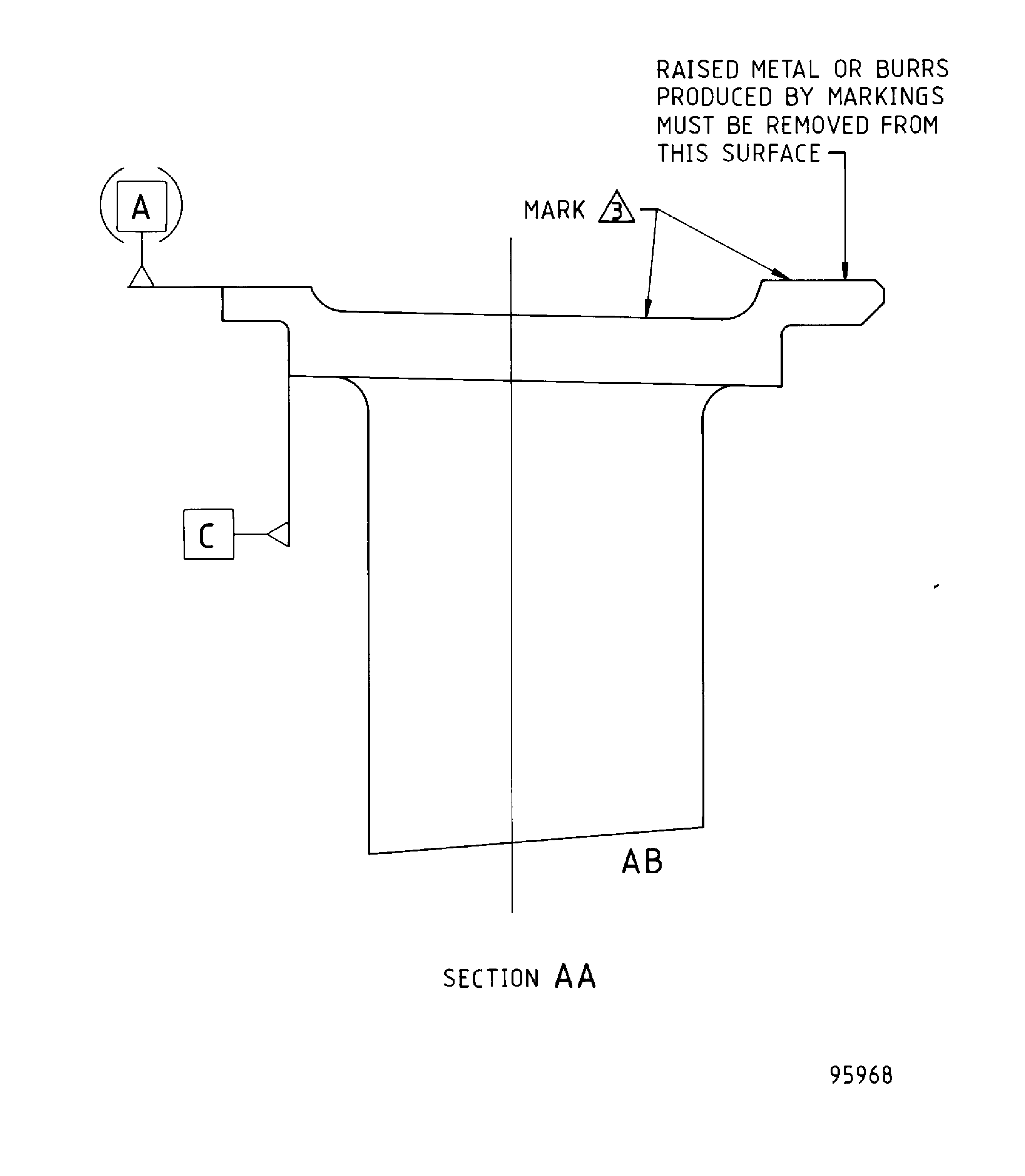 Repair details and dimensions - Assembly A and Assembly B