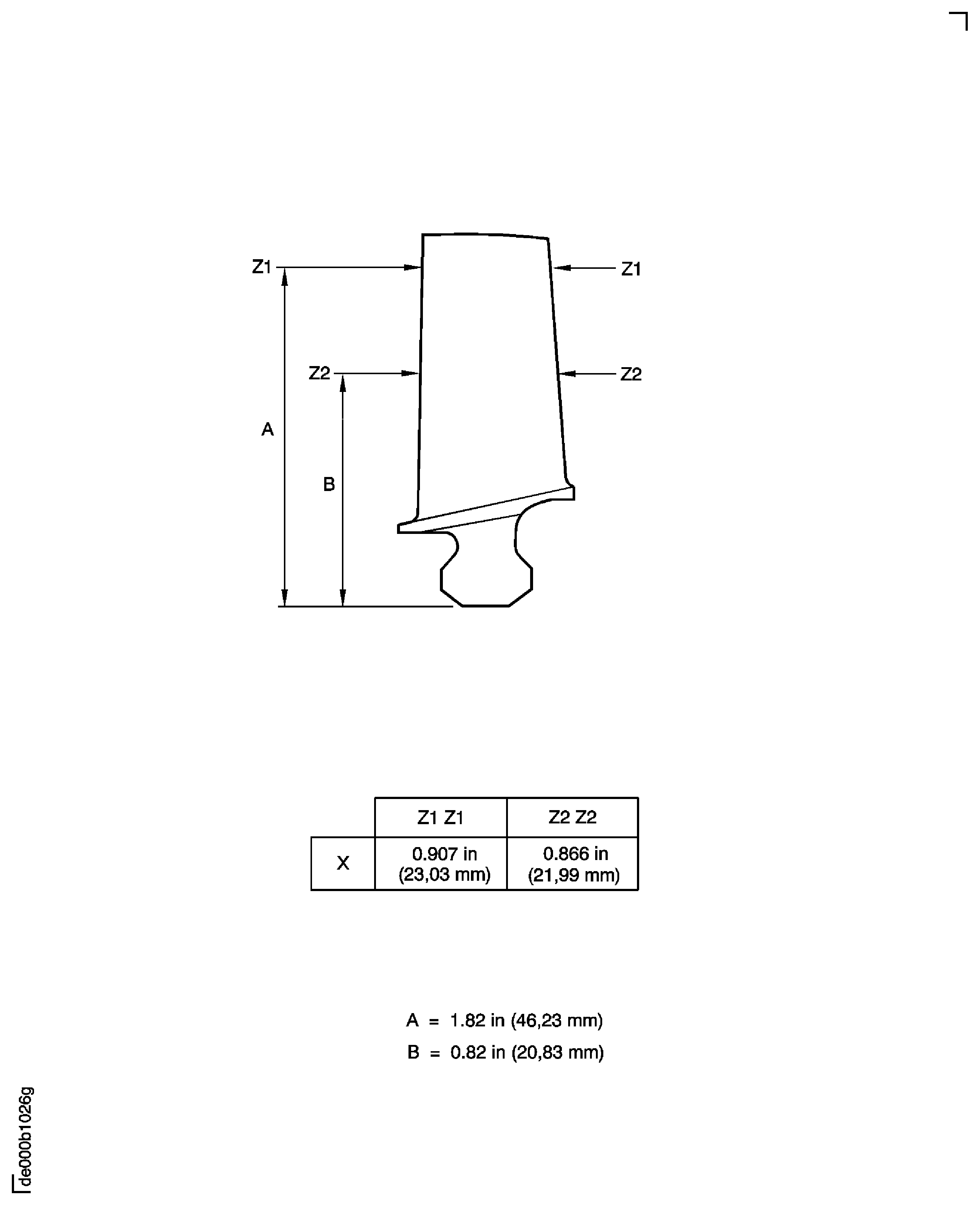 Stage 7 rotor blades - chordal checks