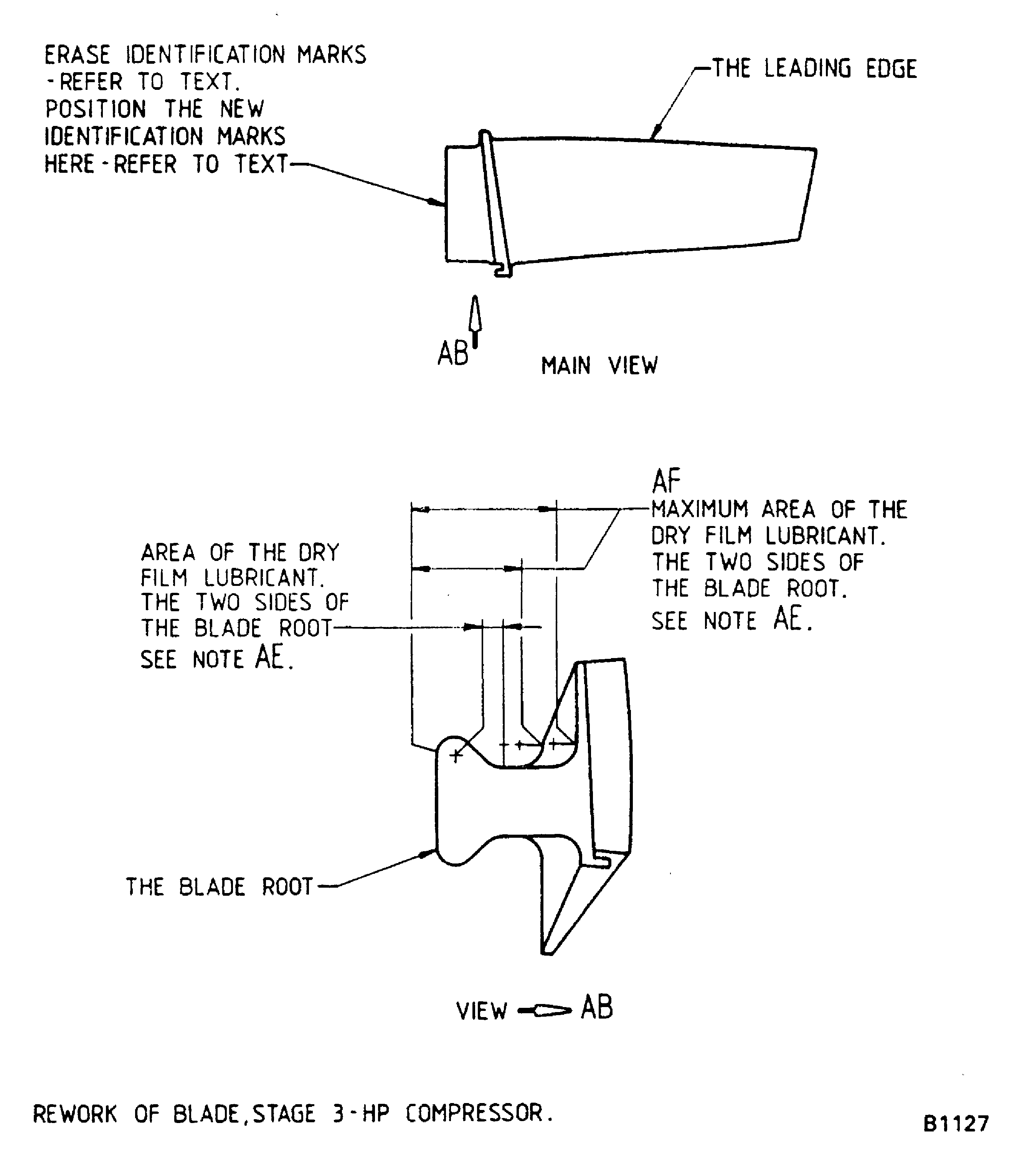 Rework of HP compressor stage 3 blades