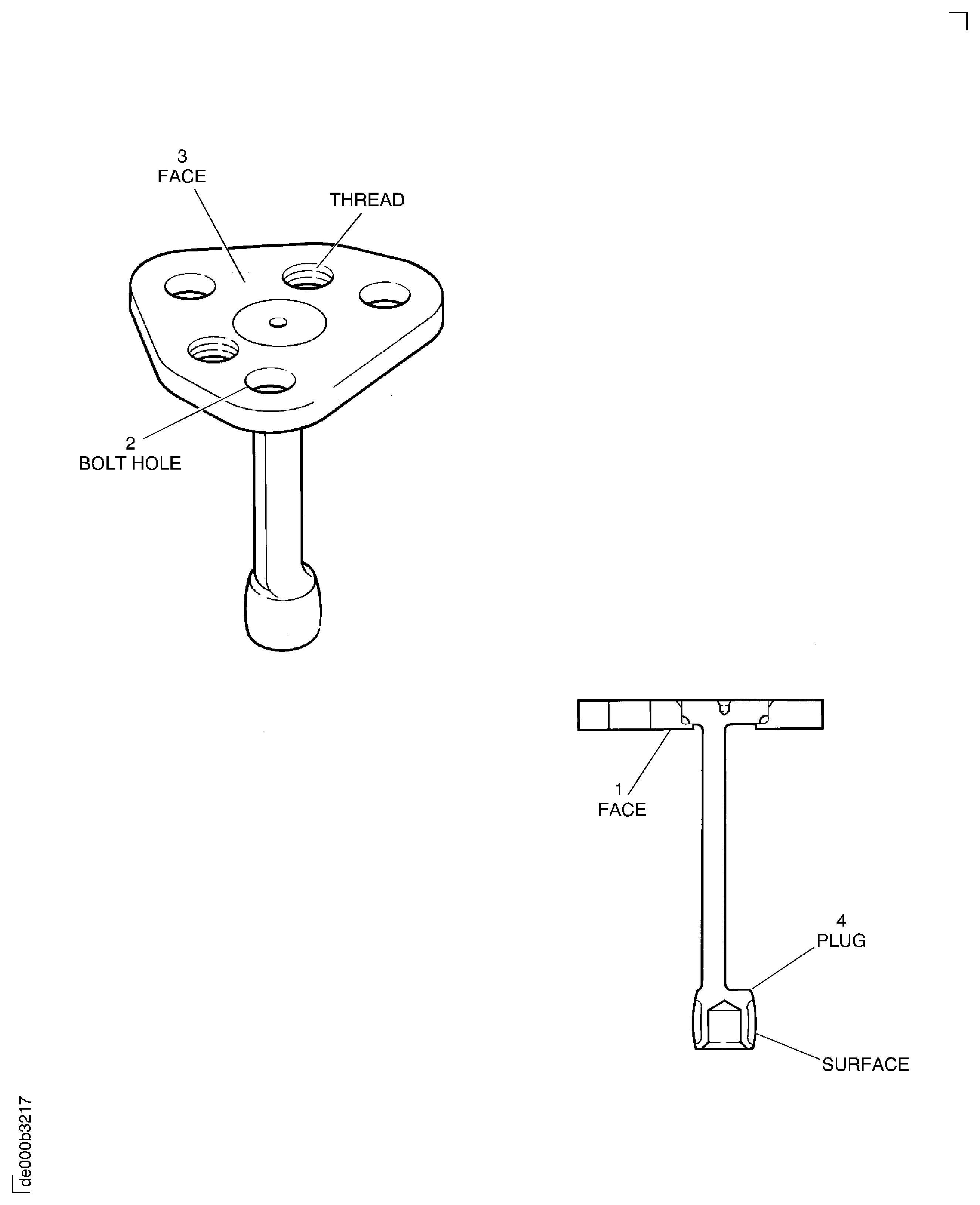 6A4137: Locations to examine the borescope blanks