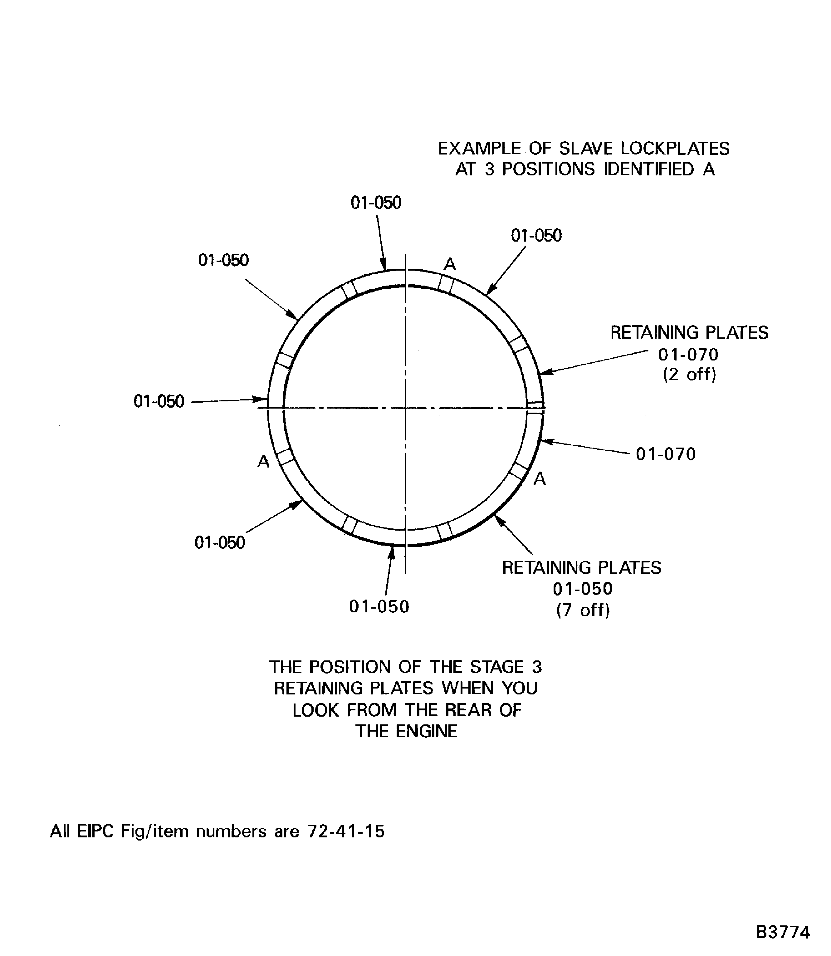 SBE70-0068 Install the stage 3 retaining plates and lockplates