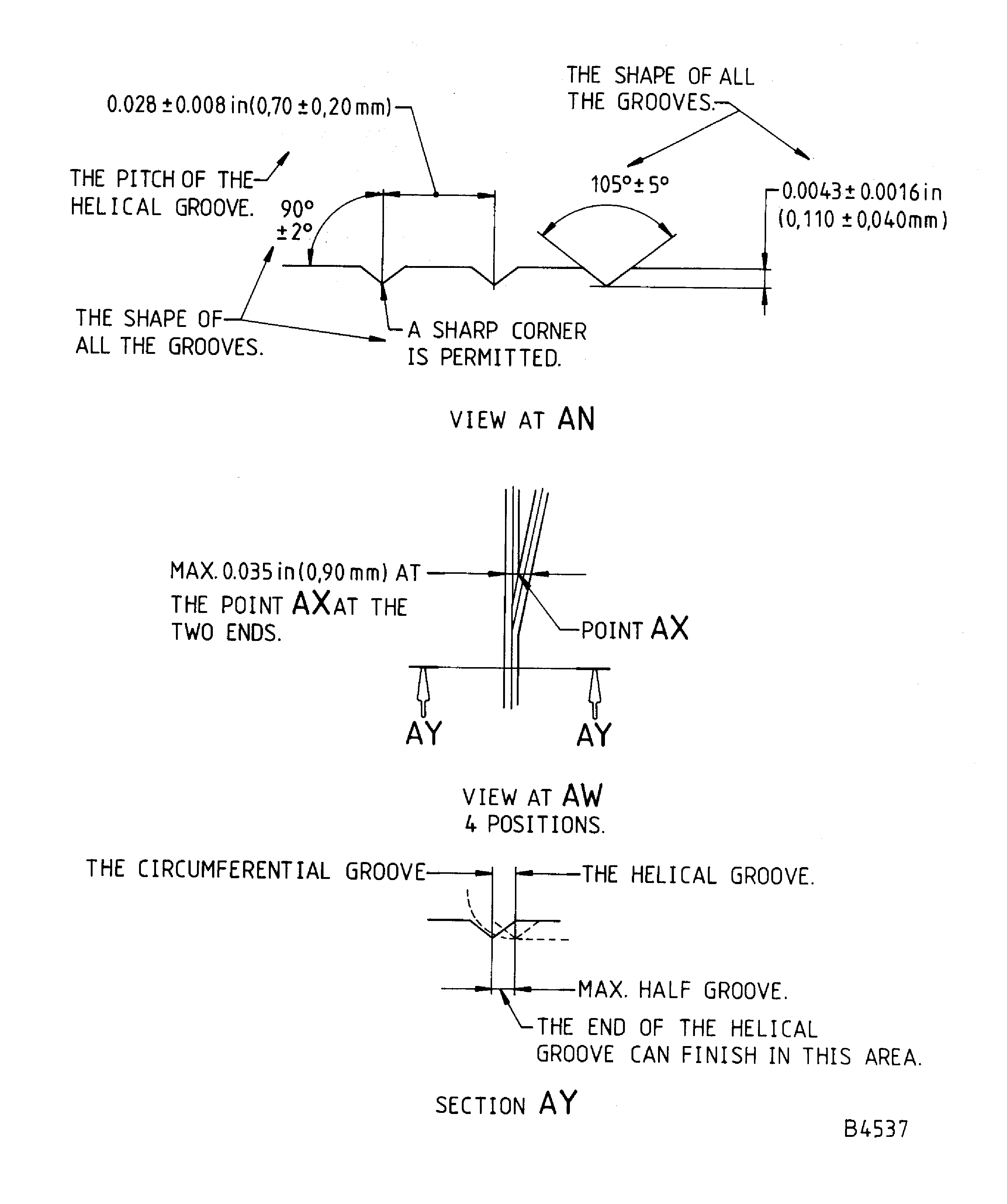 Repair details and dimensions - Assy A