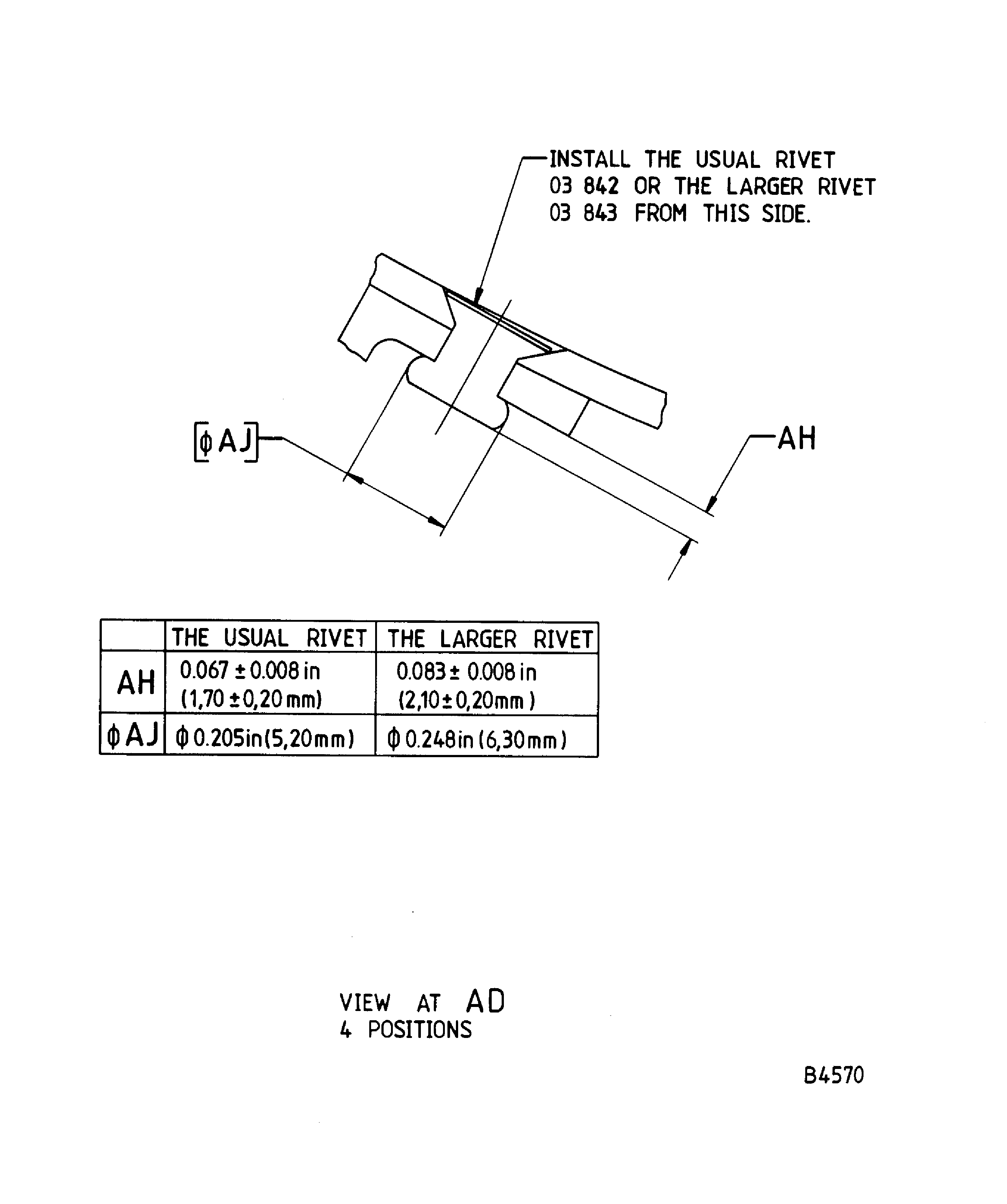 Repair Details and Dimensions - Assembly A, Assembly B, Assembly C and Assembly D