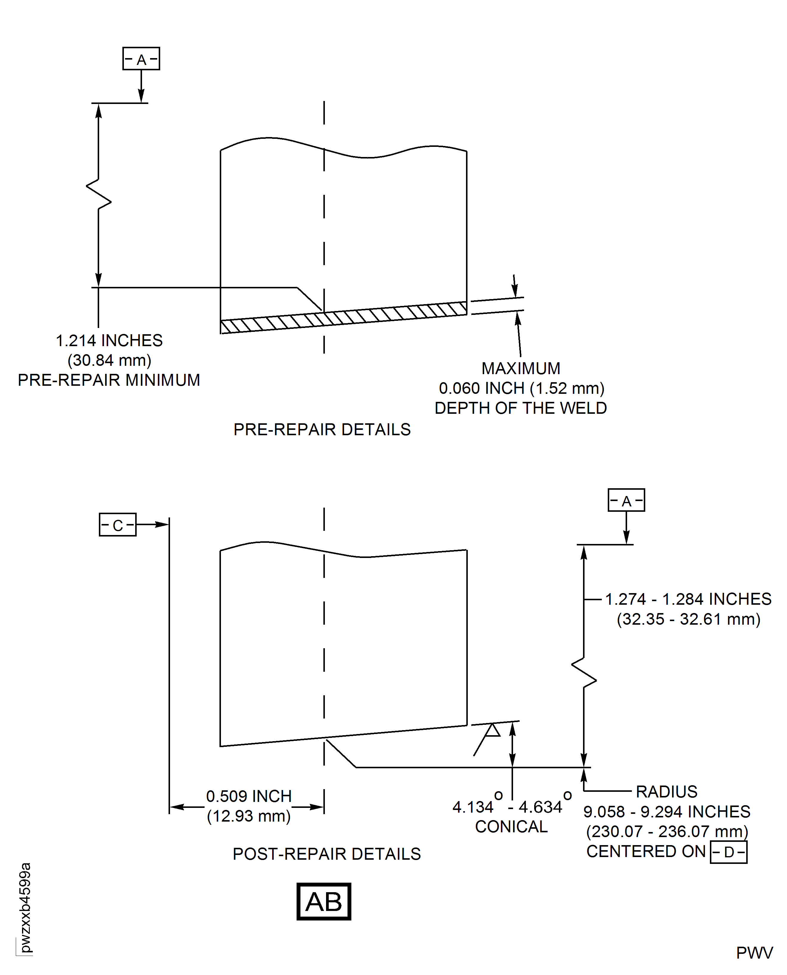 Repair Details And Dimensions - Assembly A