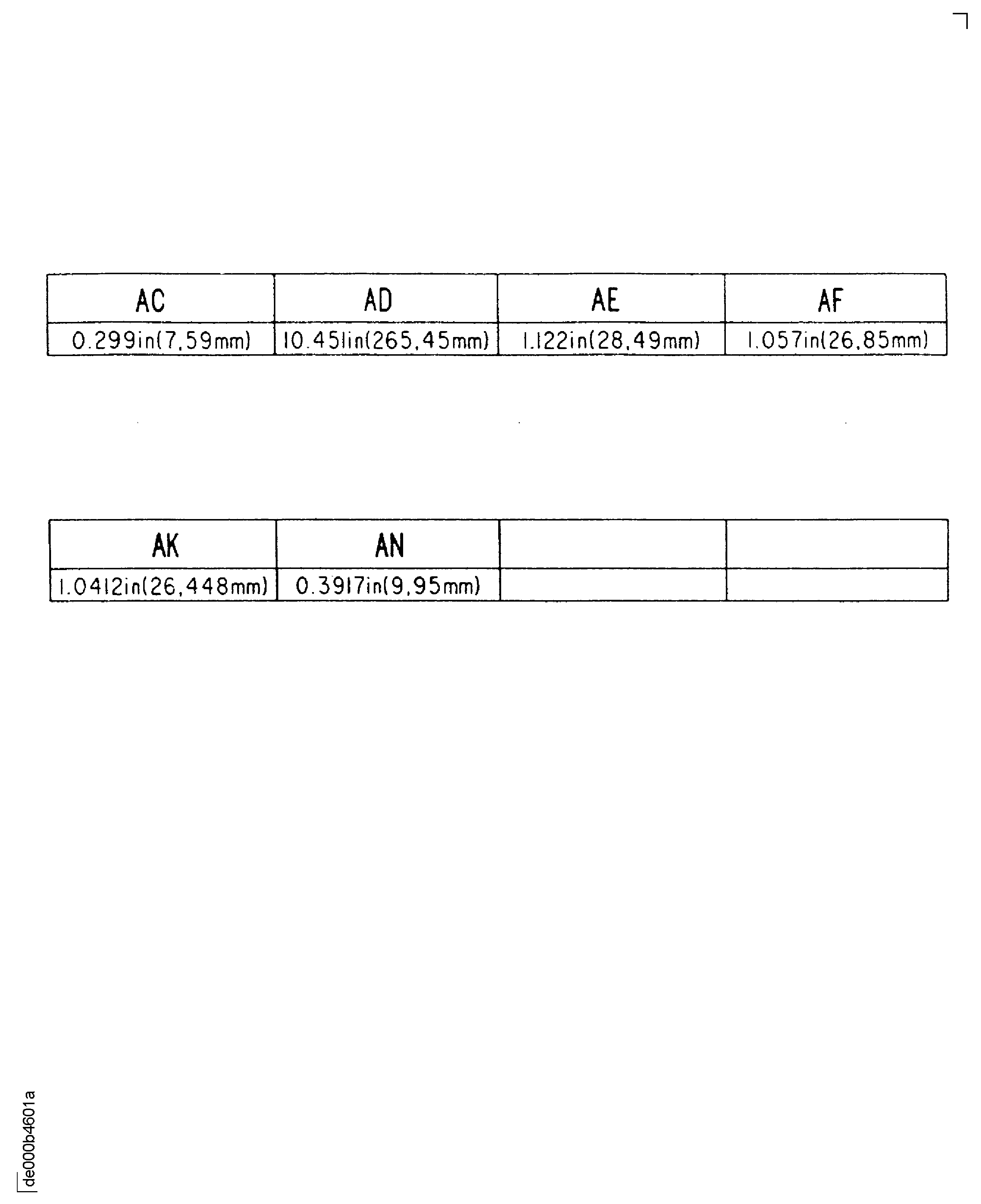 Repair details and dimensions - Assembly A