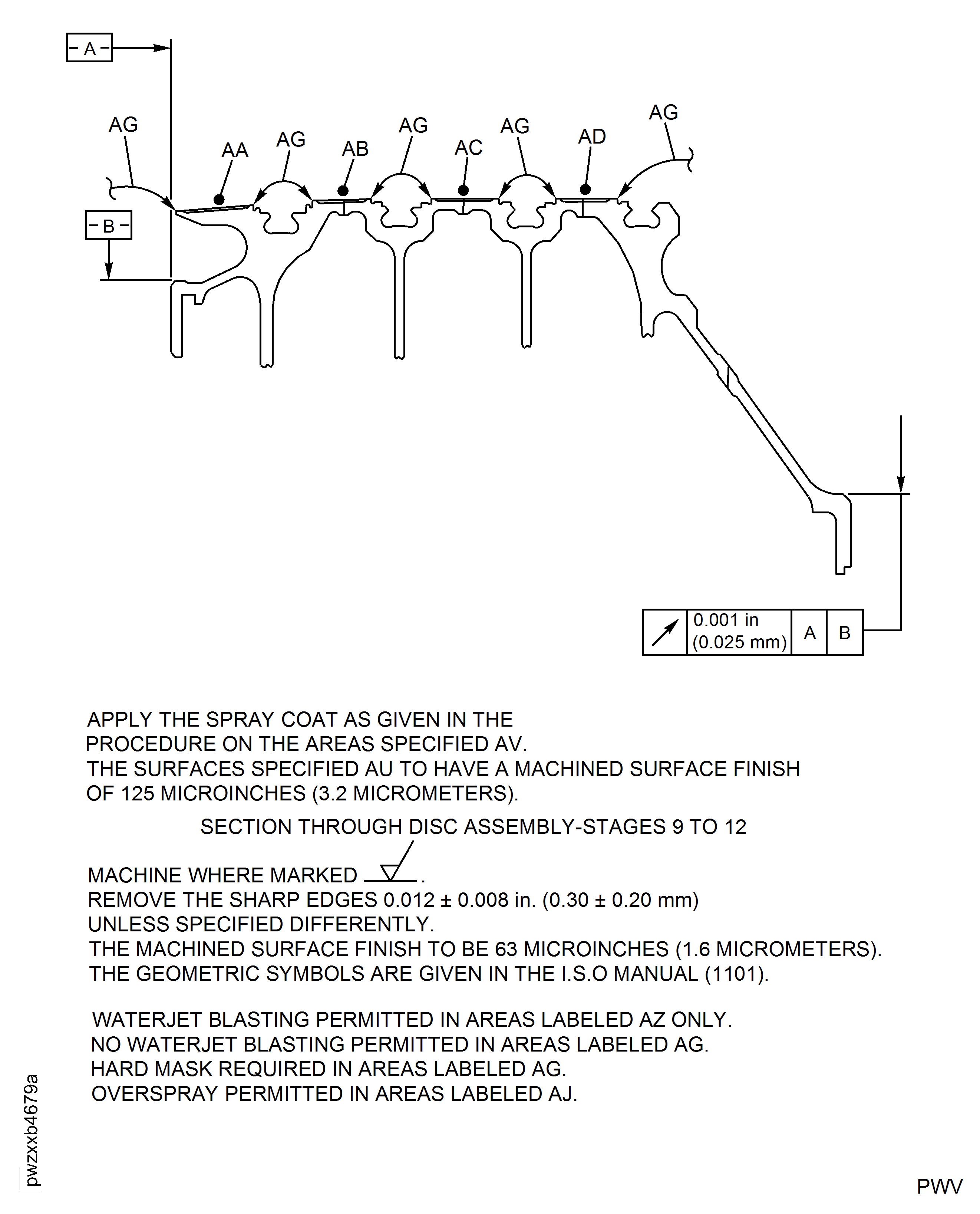Repair details and dimensions Assy B