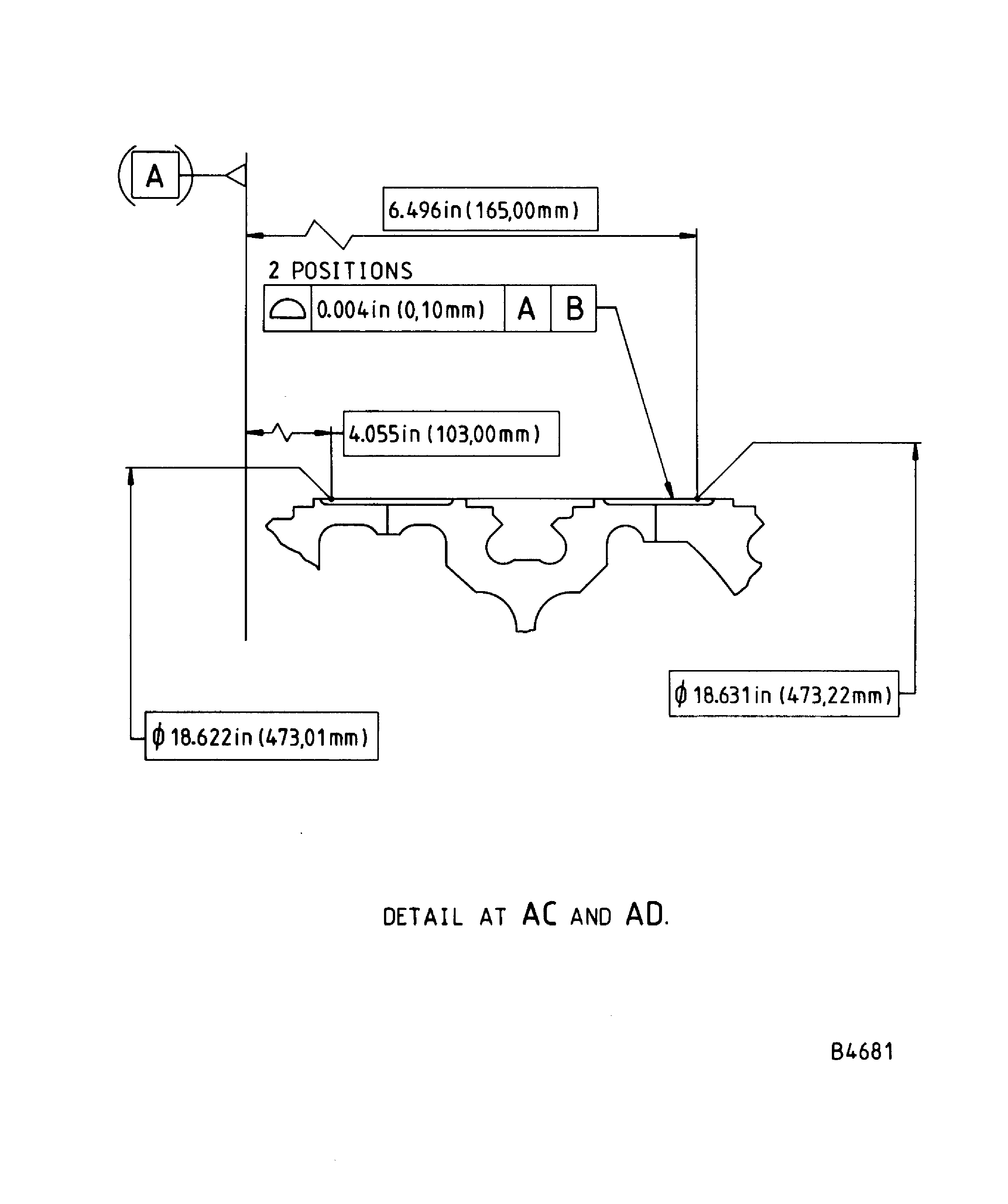 Repair details and dimensions - Assy B
